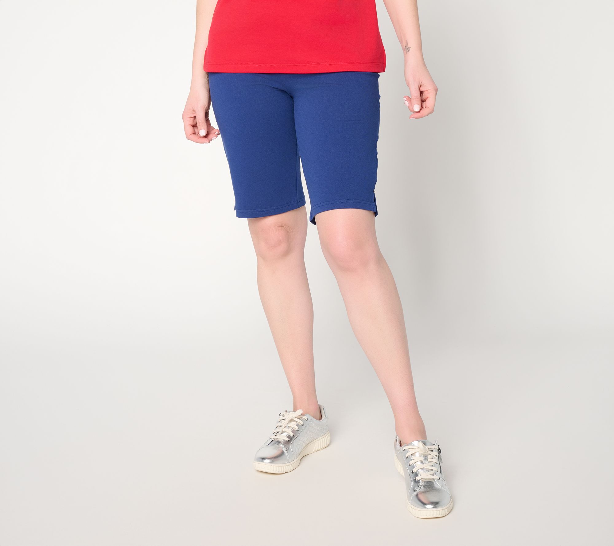 Quacker Factory 5 Pocket French Terry 11" Shorts