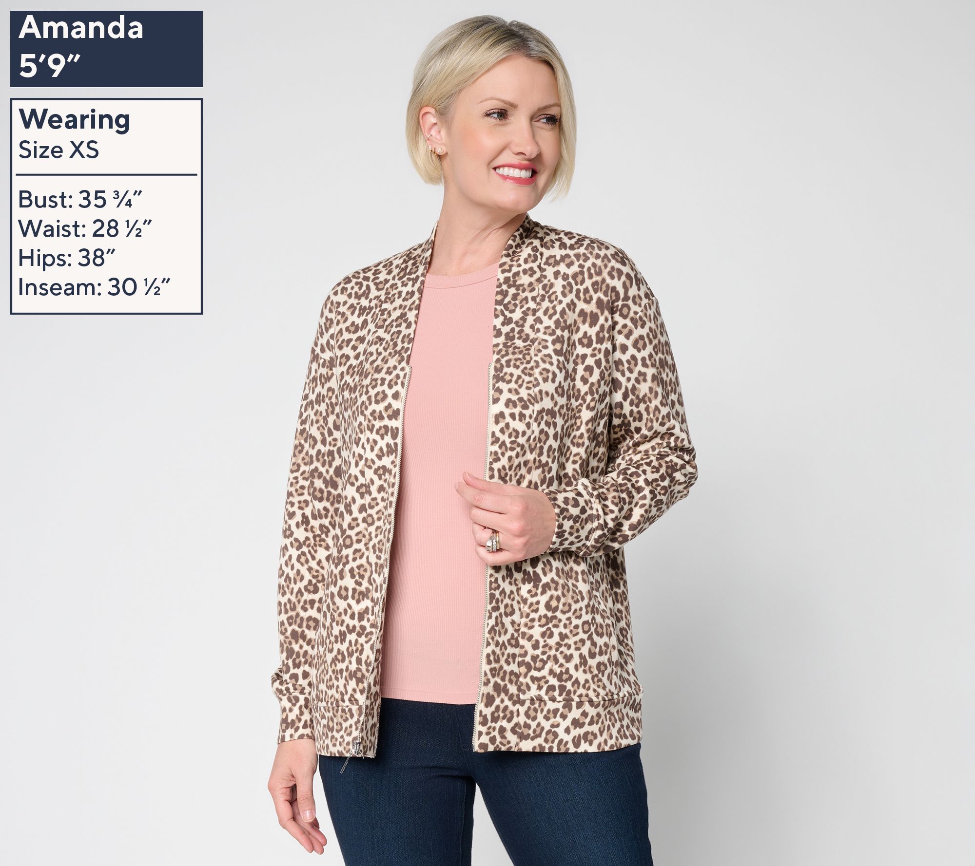 Belle by Kim Gravel ScubaLuxe Gold Zip Jacket - QVC.com