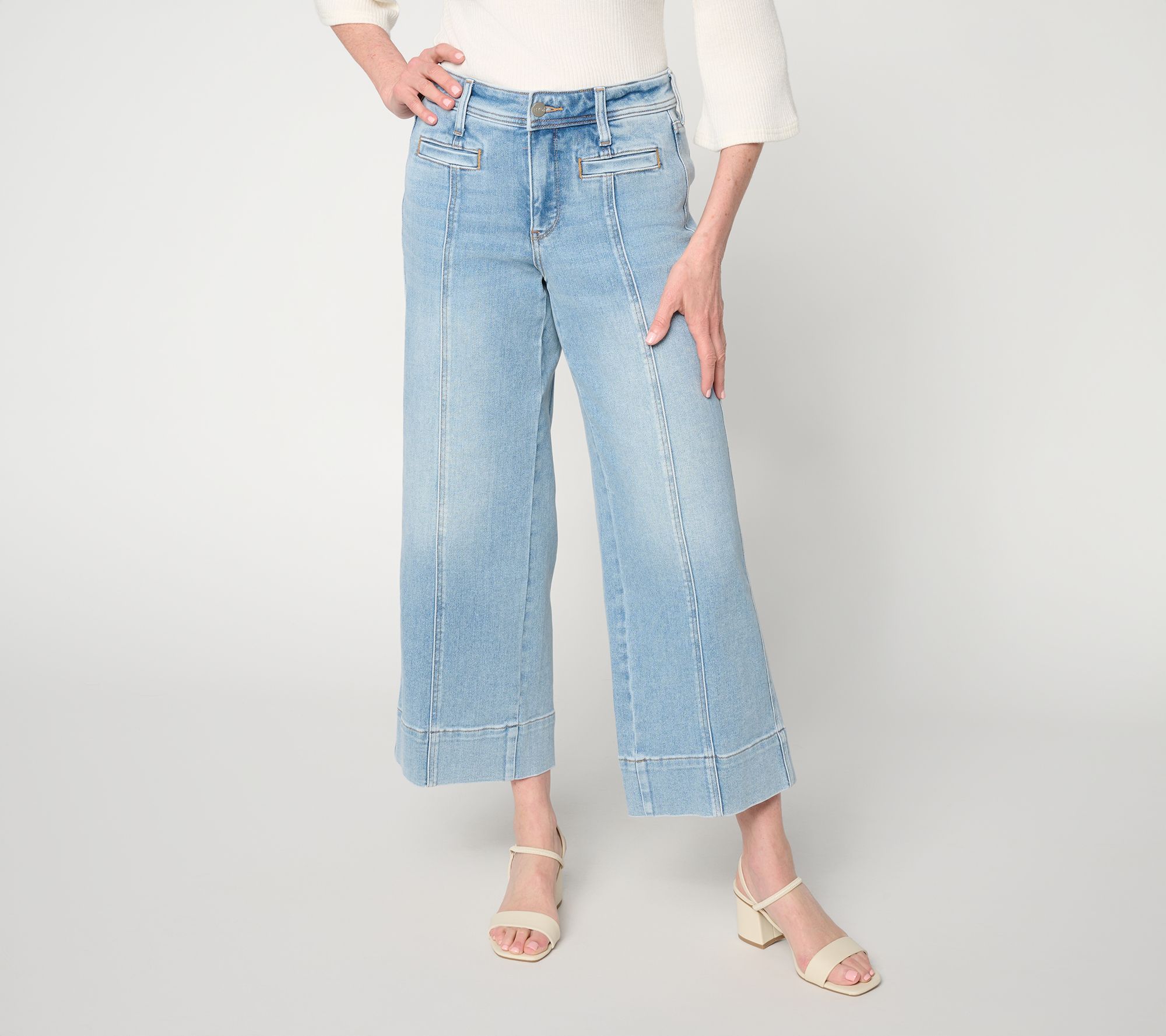 NYDJ Teresa Wide-Leg Ankle Jean____ with Front Seam Details