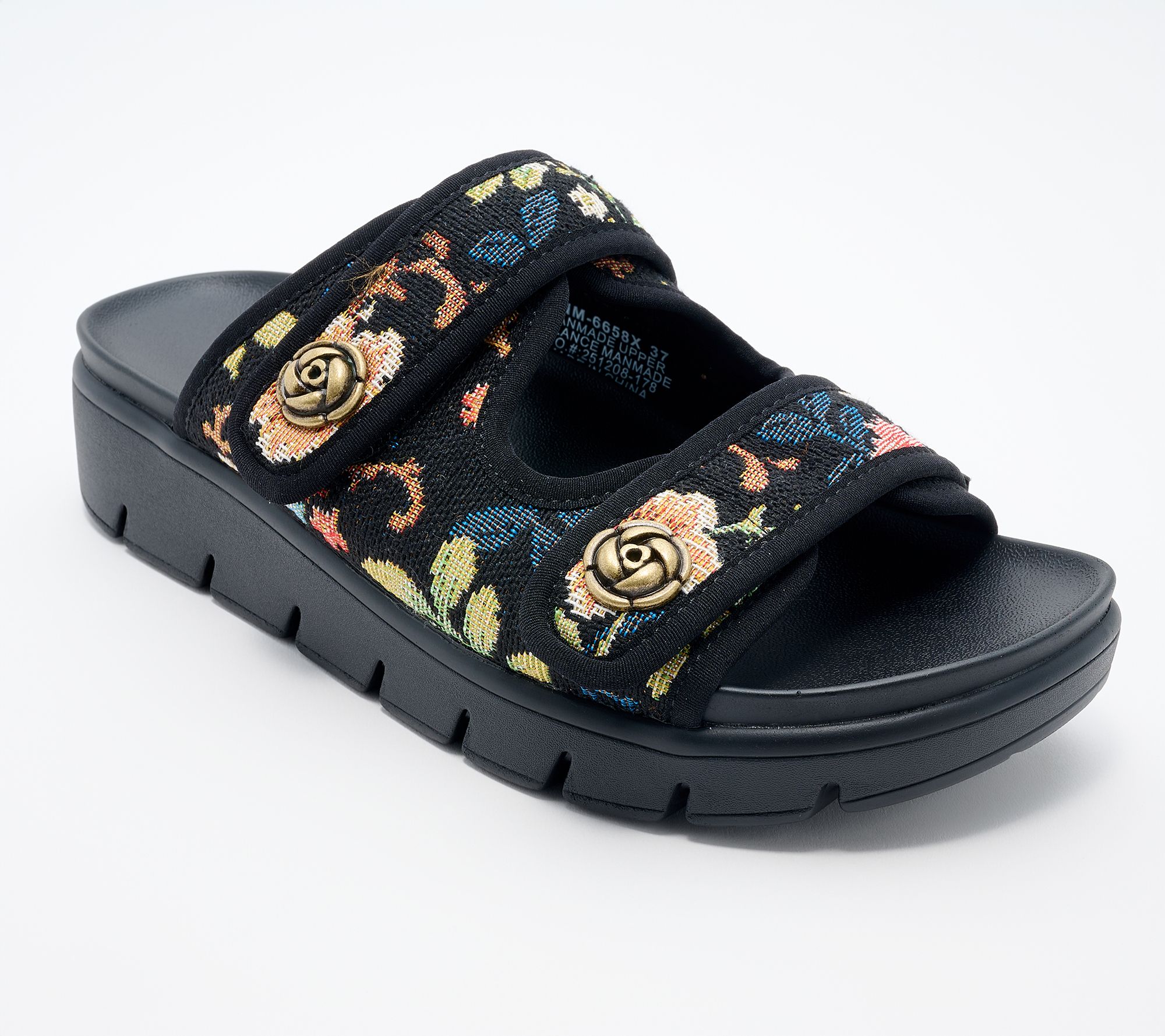 Alegria Adjustable Double Strap Slide Sandals - Annamarie