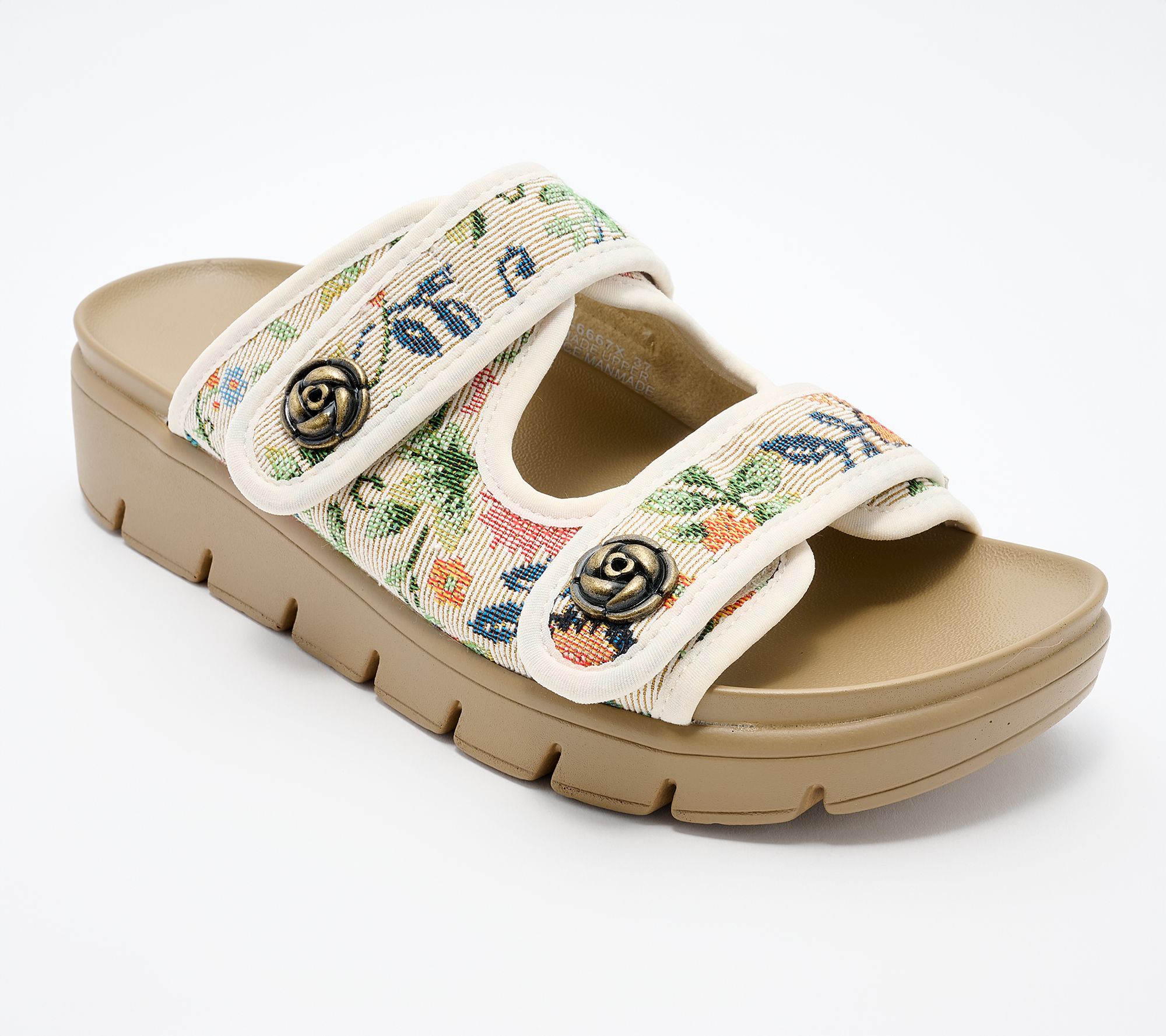 Alegria Adjustable Double Strap Slide Sandals - Annamarie