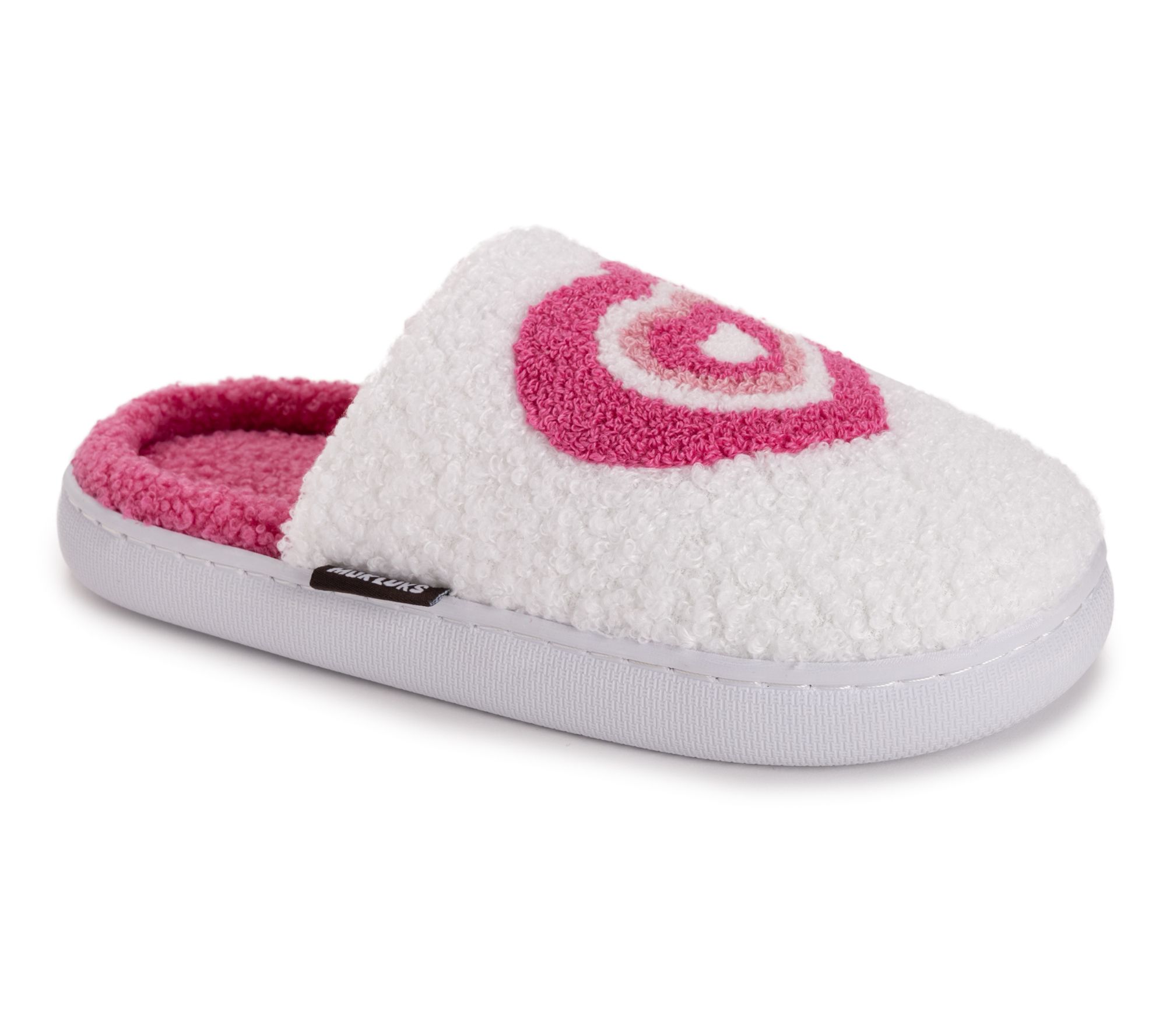 Muk Luks Women's Heart Sherpa Scuff Slipper