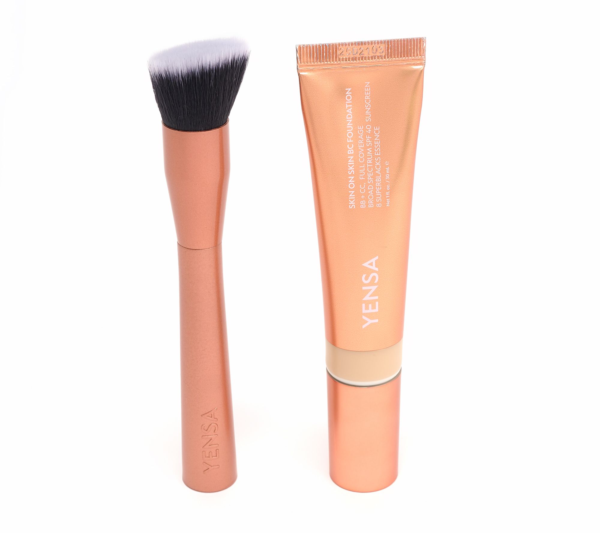 YENSA Beauty BC Skin on Skin SPF 40 Foundation with Brush
