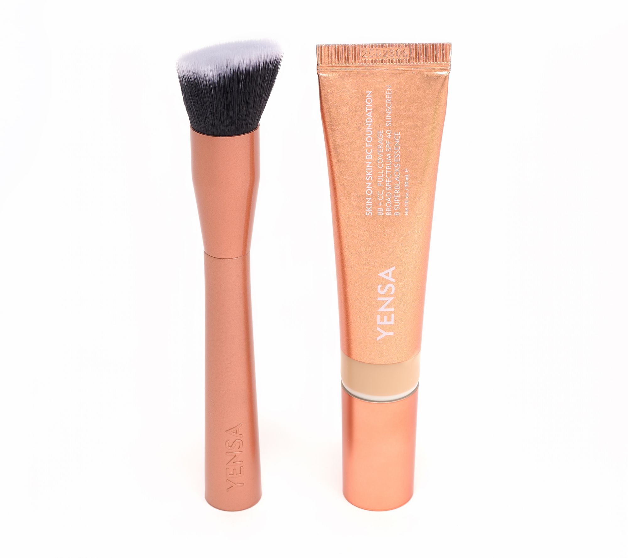 YENSA Beauty BC Skin on Skin SPF 40 Foundation with Brush