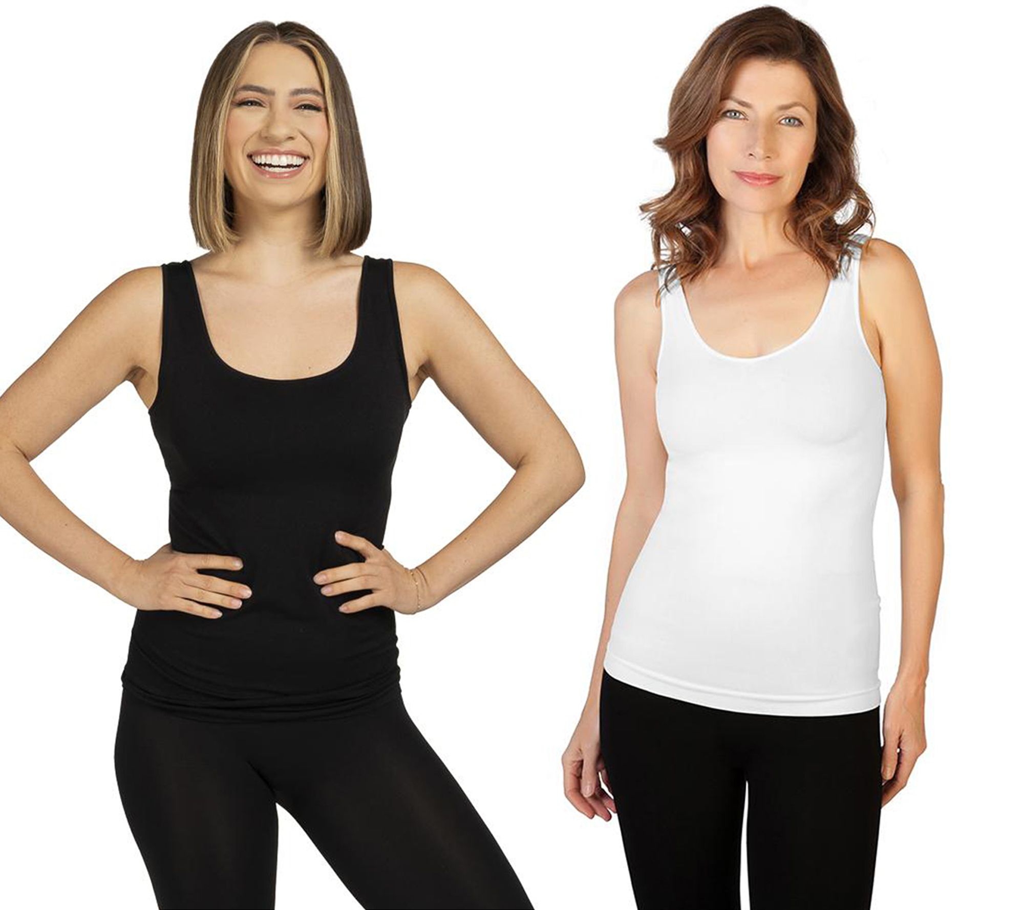 Skinnytees Set of 2  Missy Basic Tank Tops
