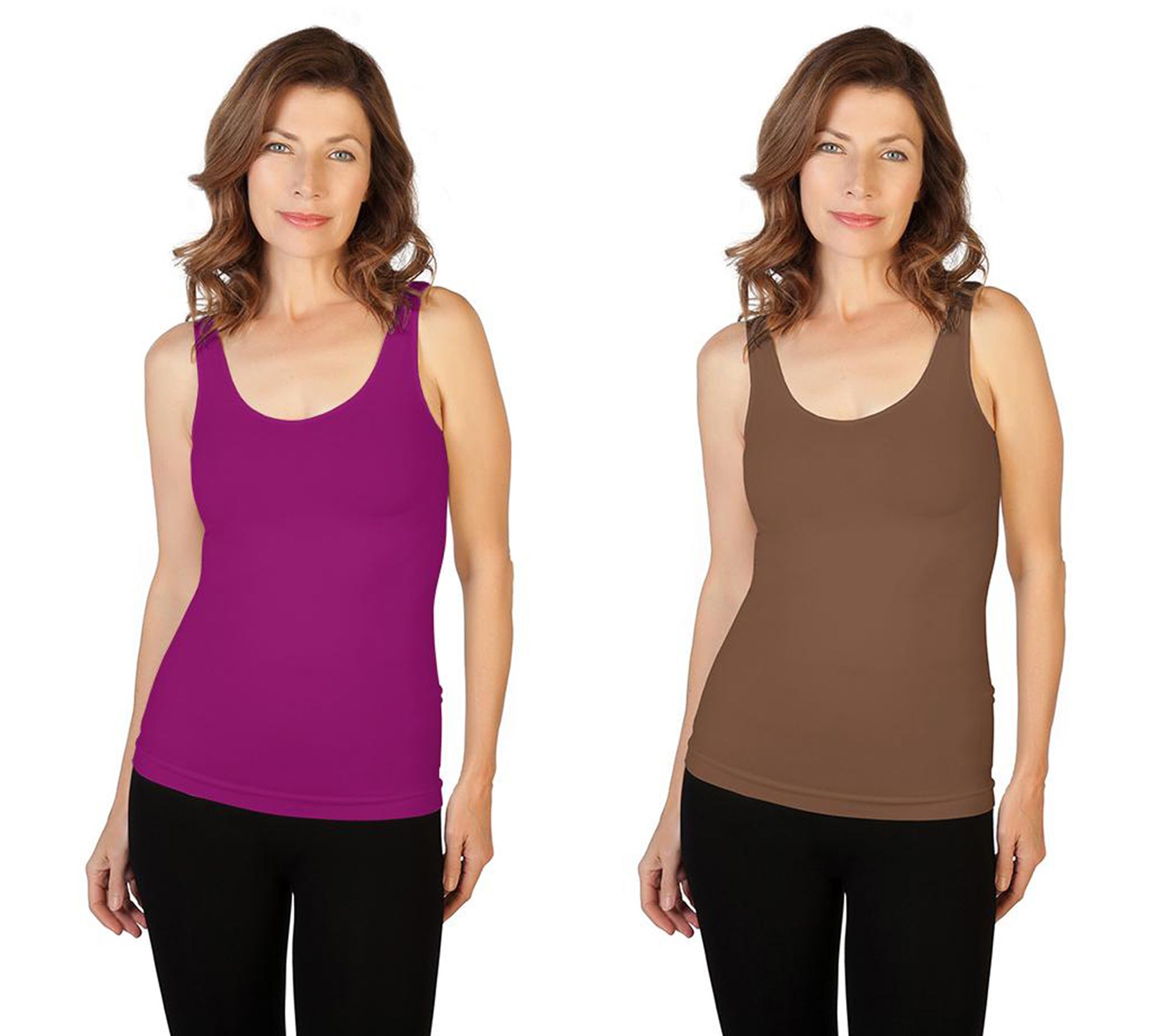 Skinnytees Set of 2  Missy Basic Tank Tops
