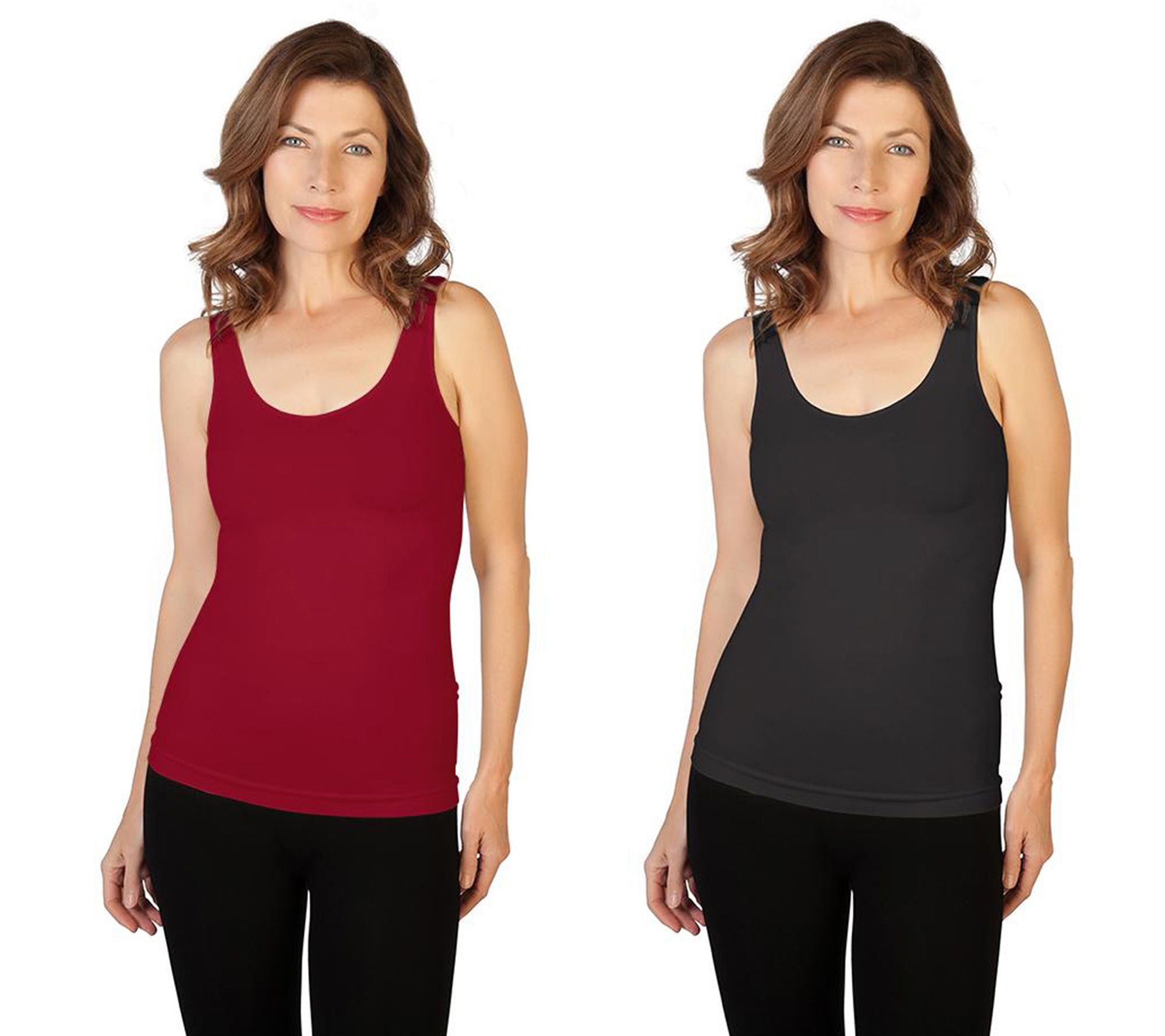 Skinnytees Set of 2  Missy Basic Tank Tops