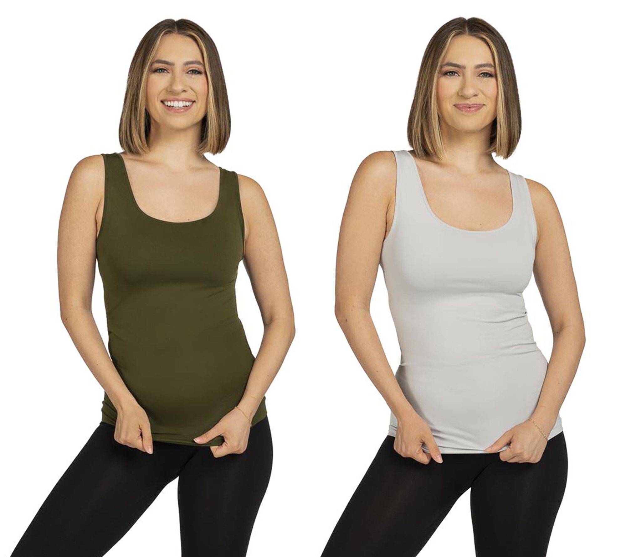 Skinnytees Set of 2  Missy Basic Tank Tops