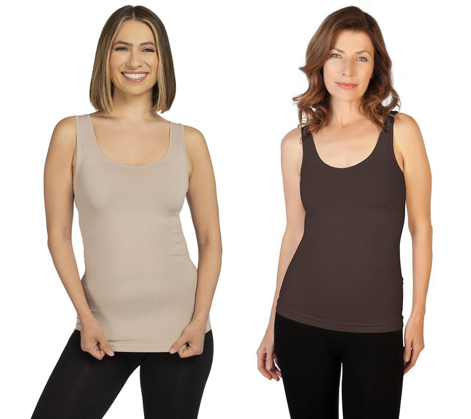 Skinnytees Set of 2  Missy Basic Tank Tops