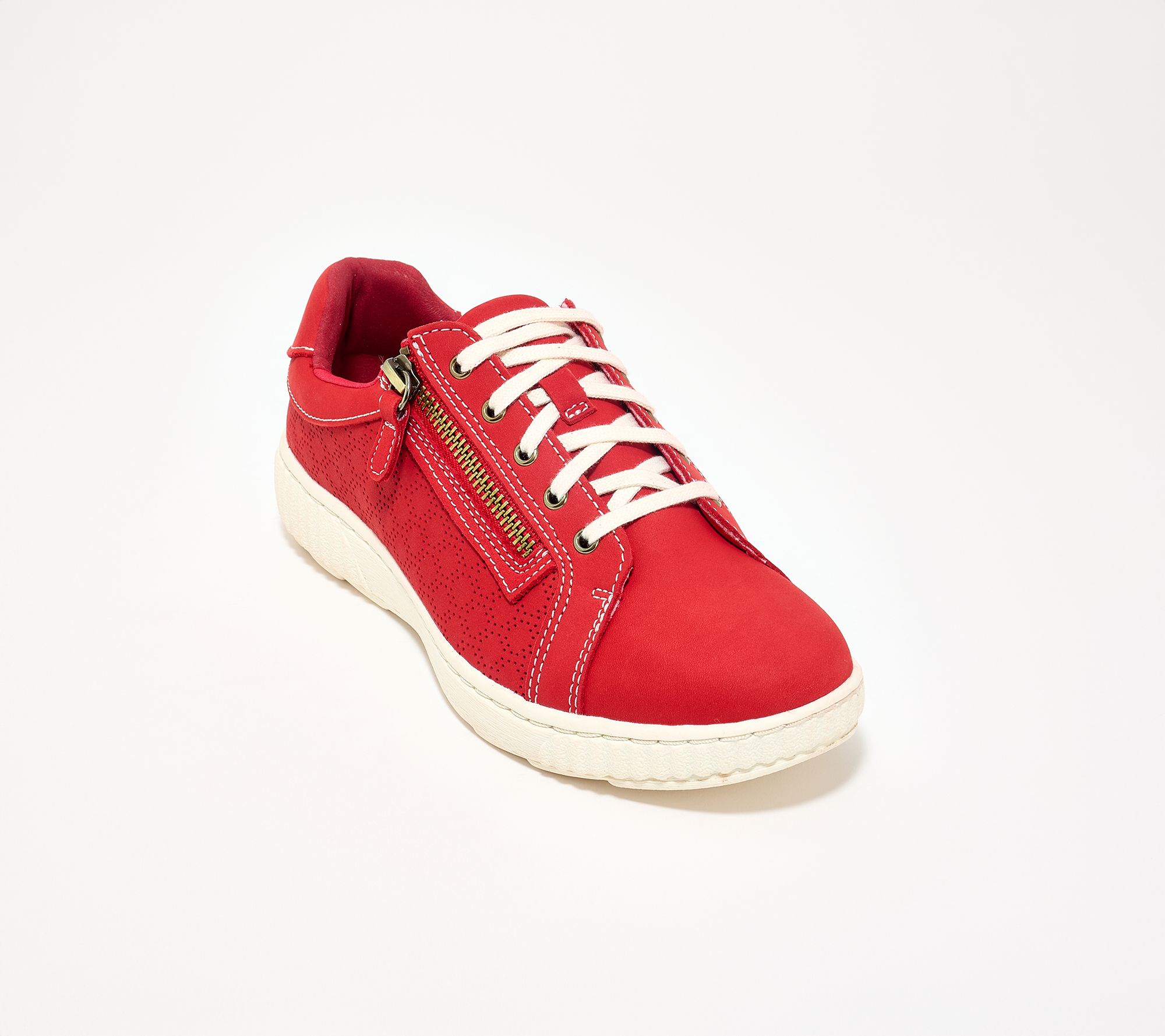 "As Is" Clarks Collection Perforated Leather Sneaker -Caroline Ayla