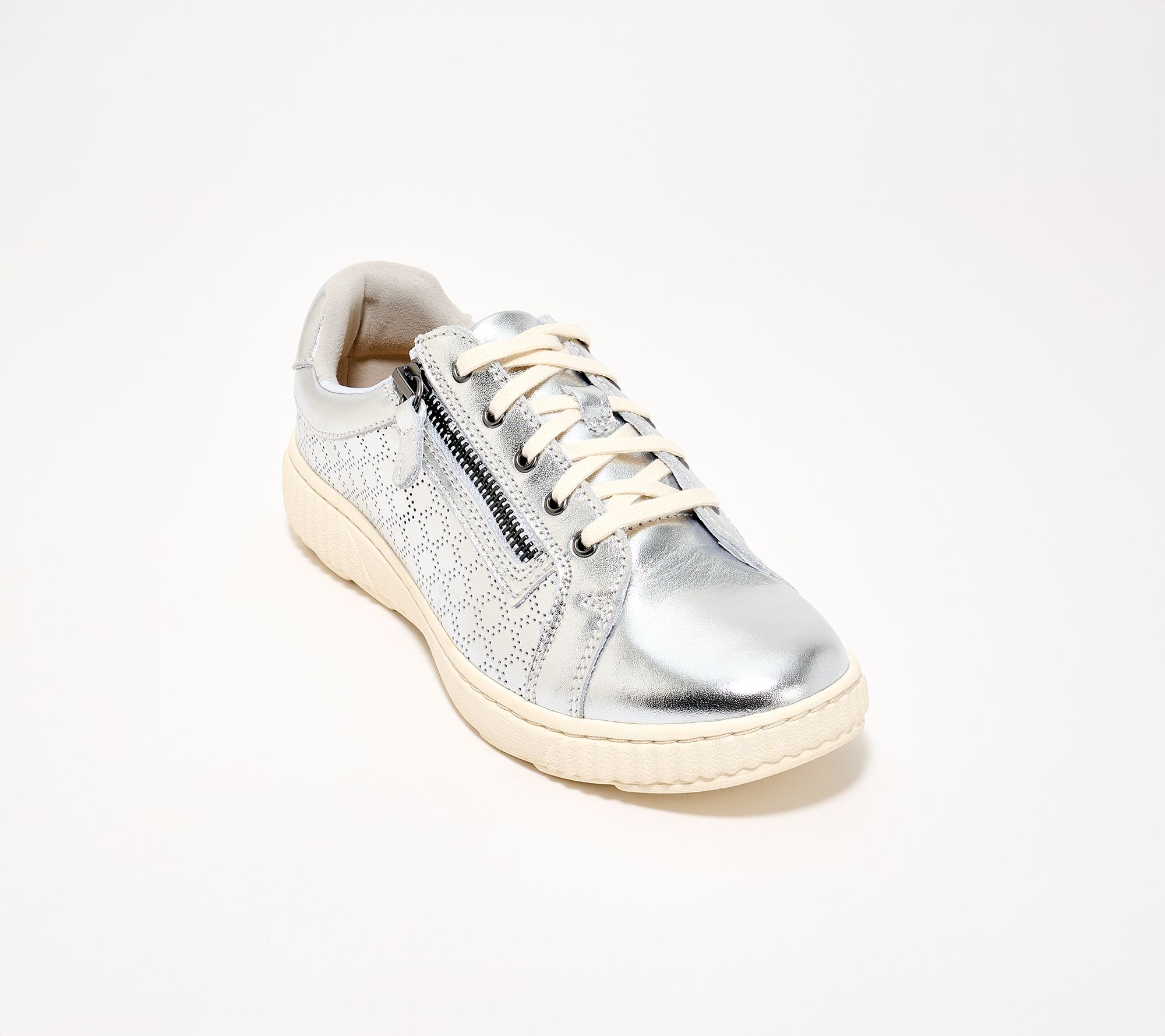 "As Is" Clarks Collection Perforated Leather Sneaker -Caroline Ayla