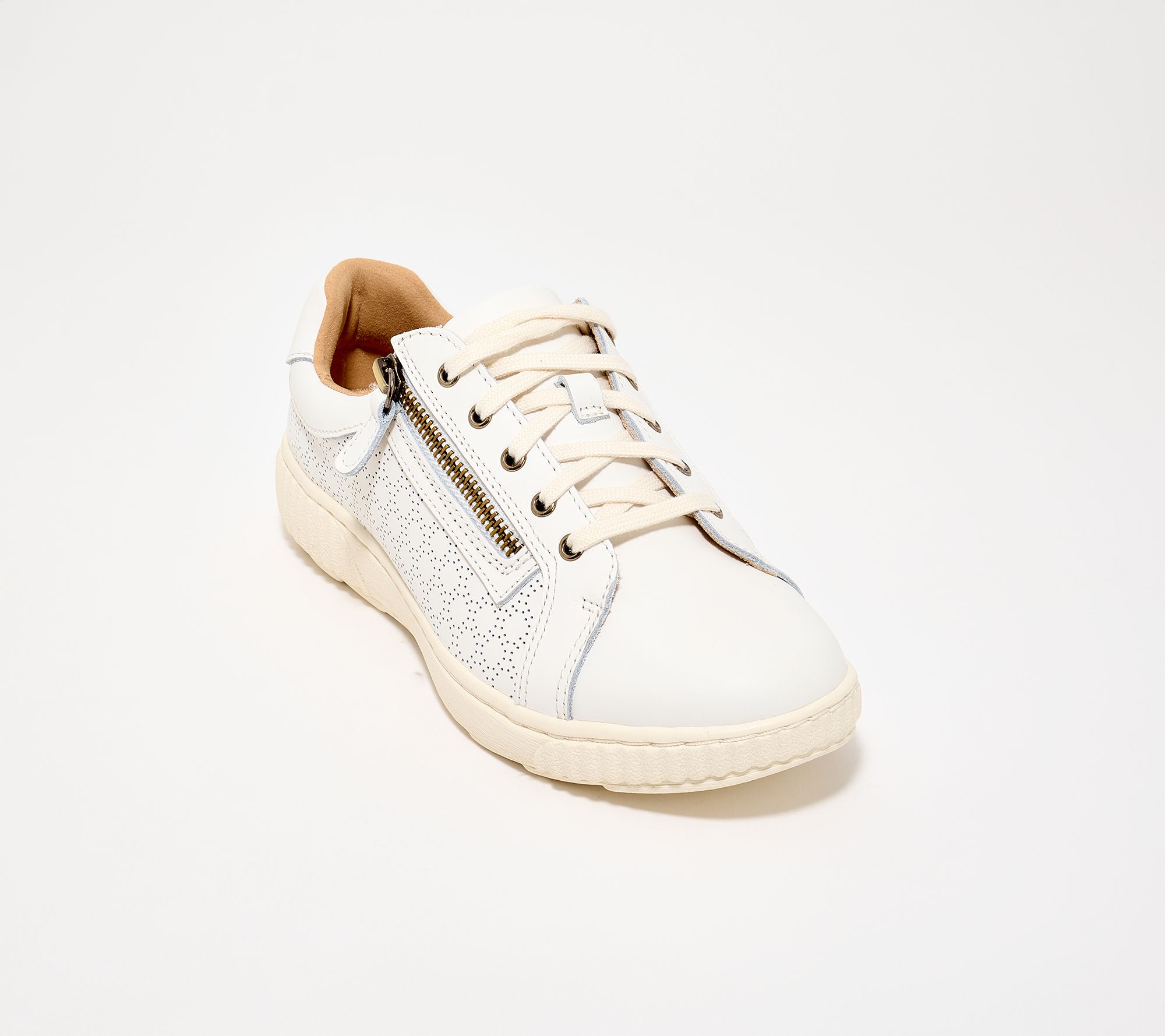 "As Is" Clarks Collection Perforated Leather Sneaker -Caroline Ayla