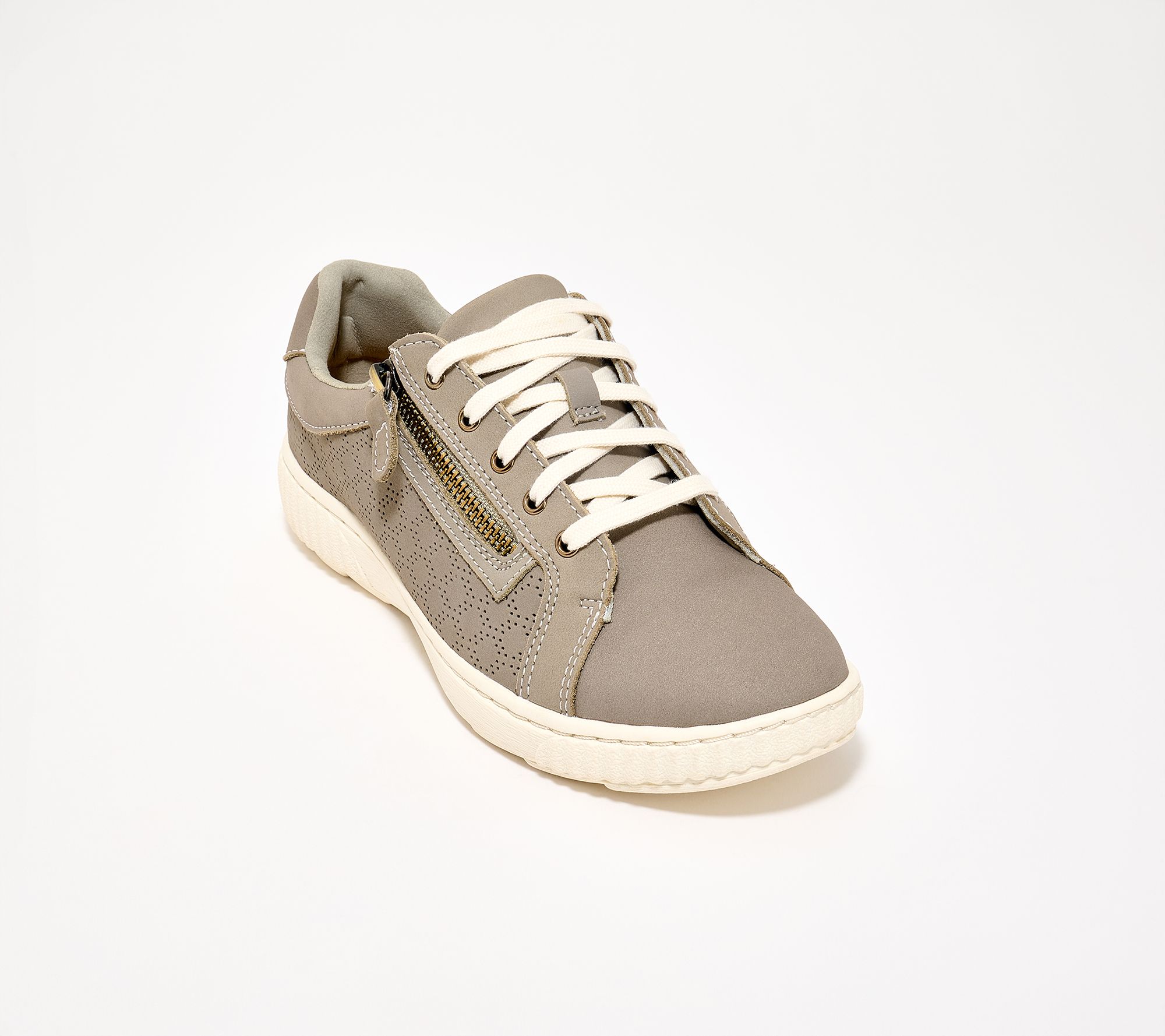 "As Is" Clarks Collection Perforated Leather Sneaker -Caroline Ayla