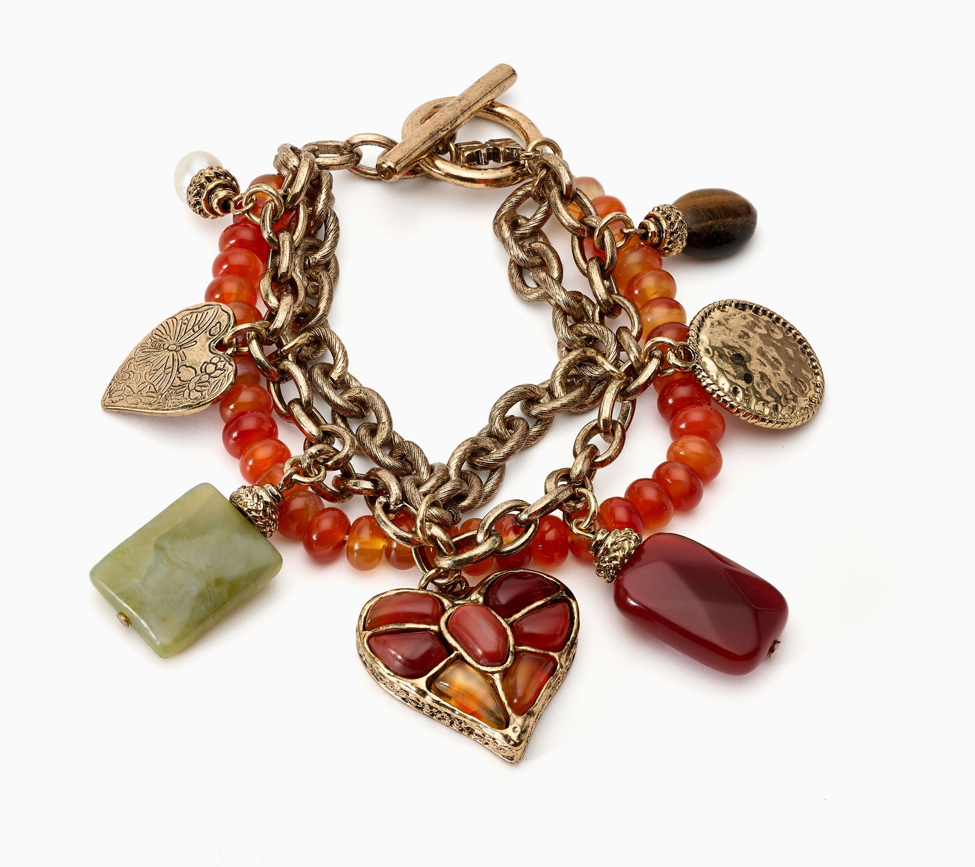 Patricia Nash 3 Strand Charm Bracelet