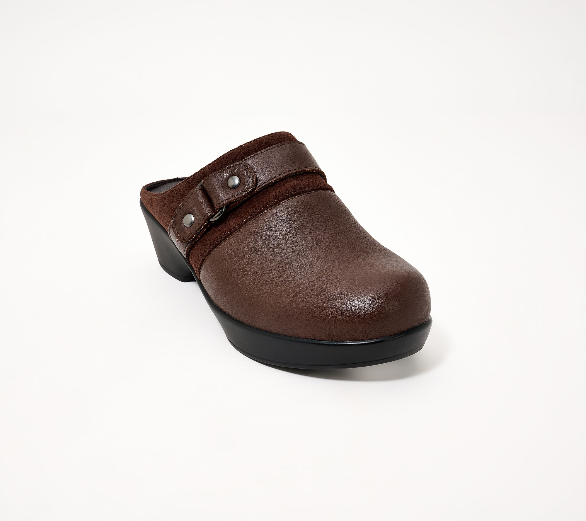 Spring Step Leather Heeled Clogs - Cimika