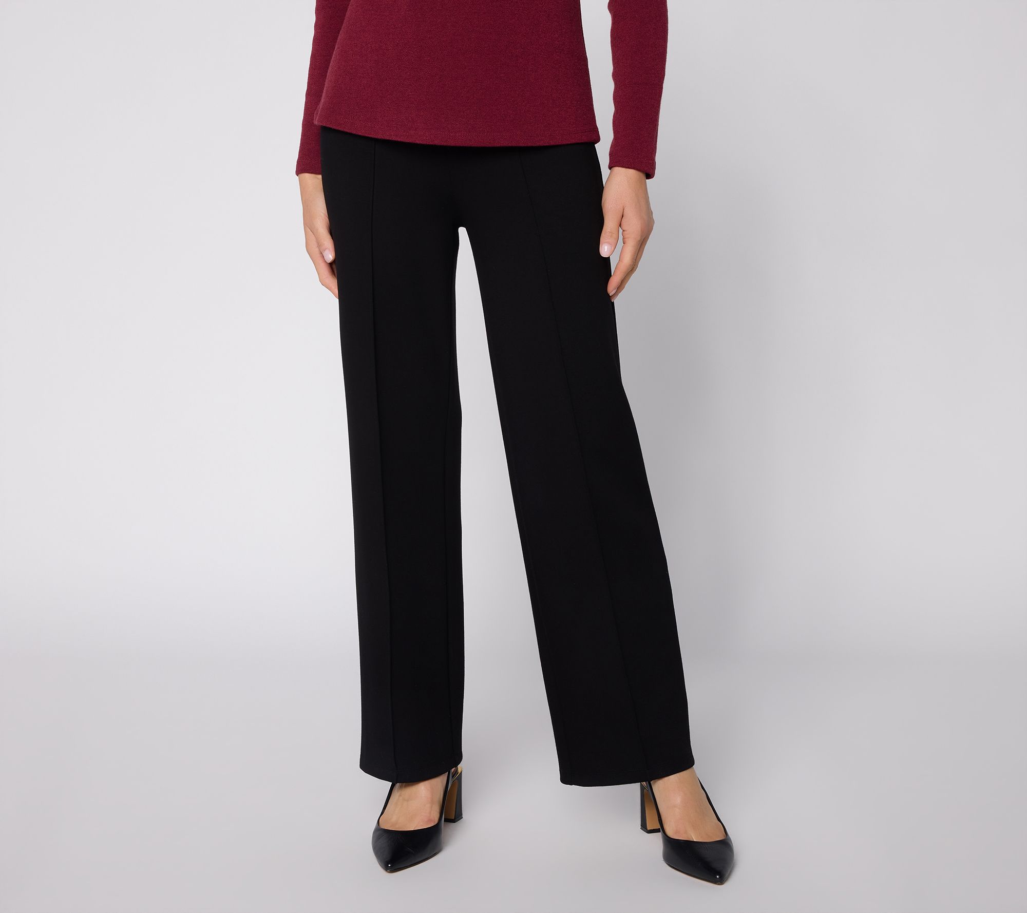 "As Is" Dennis Basso Regular Air Luxe Pull-On Pant with Pintuck