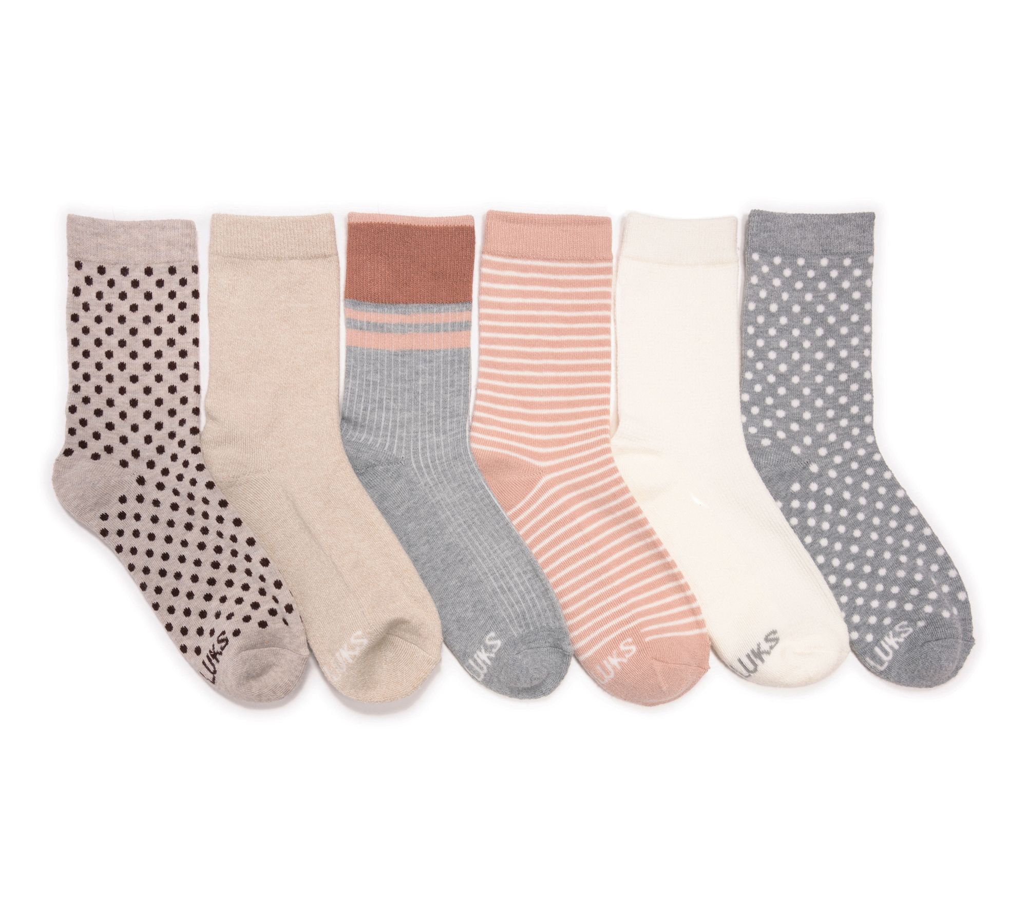 Muk Luks 6 PK Dreamstep 6" Crew