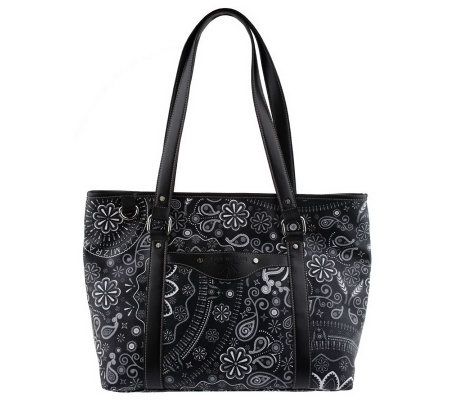 Isaac Mizrahi Live! Floral Paisley Print Tote Bag - Page 1 — QVC.com