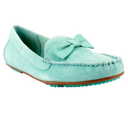 Isaac Mizrahi Live! Suede Moccasins with Bow Detail - Page 1 — QVC.com