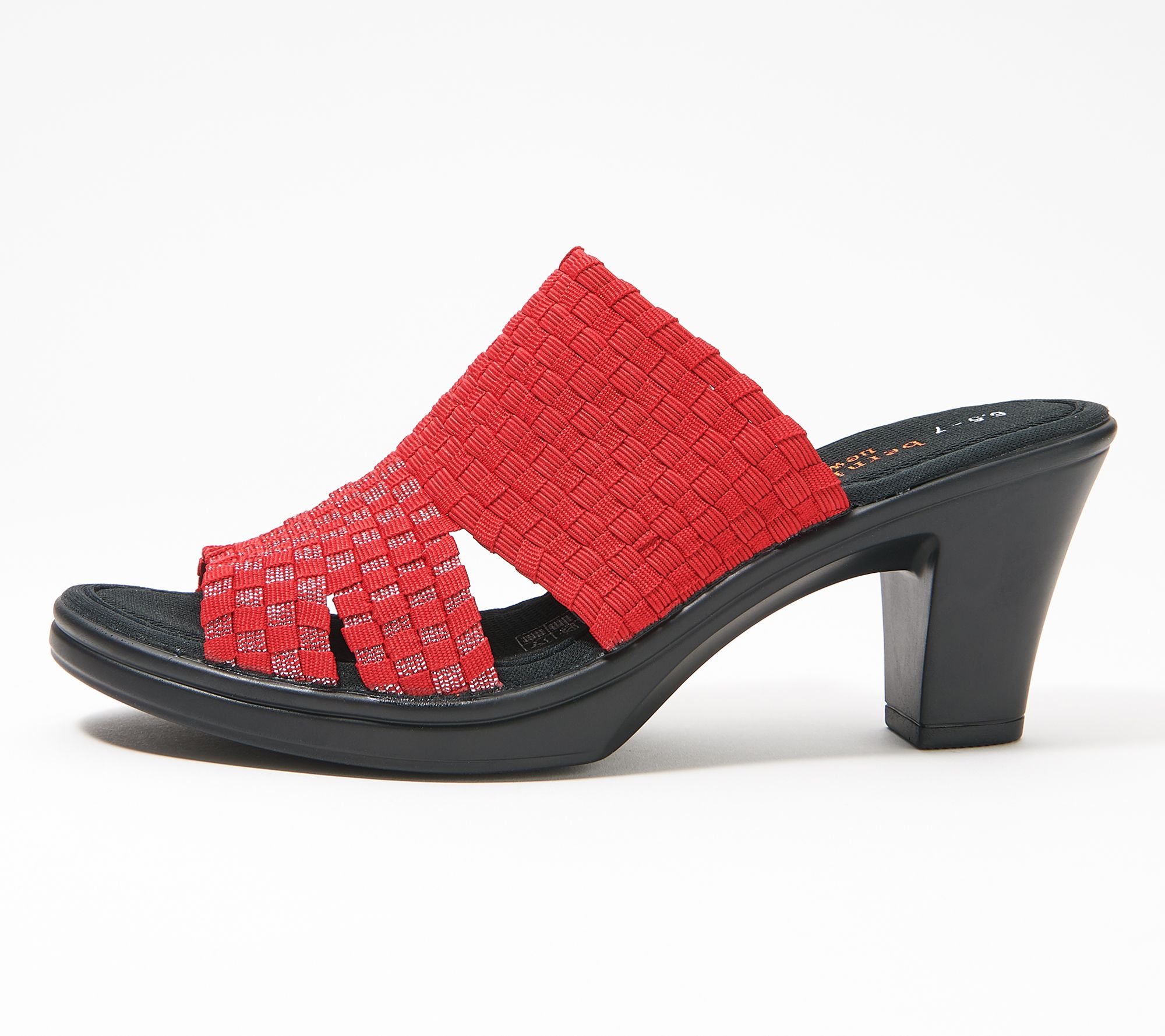 Bernie Mev Shimmer Knit Heeled Sandals - Clarkia - QVC.com