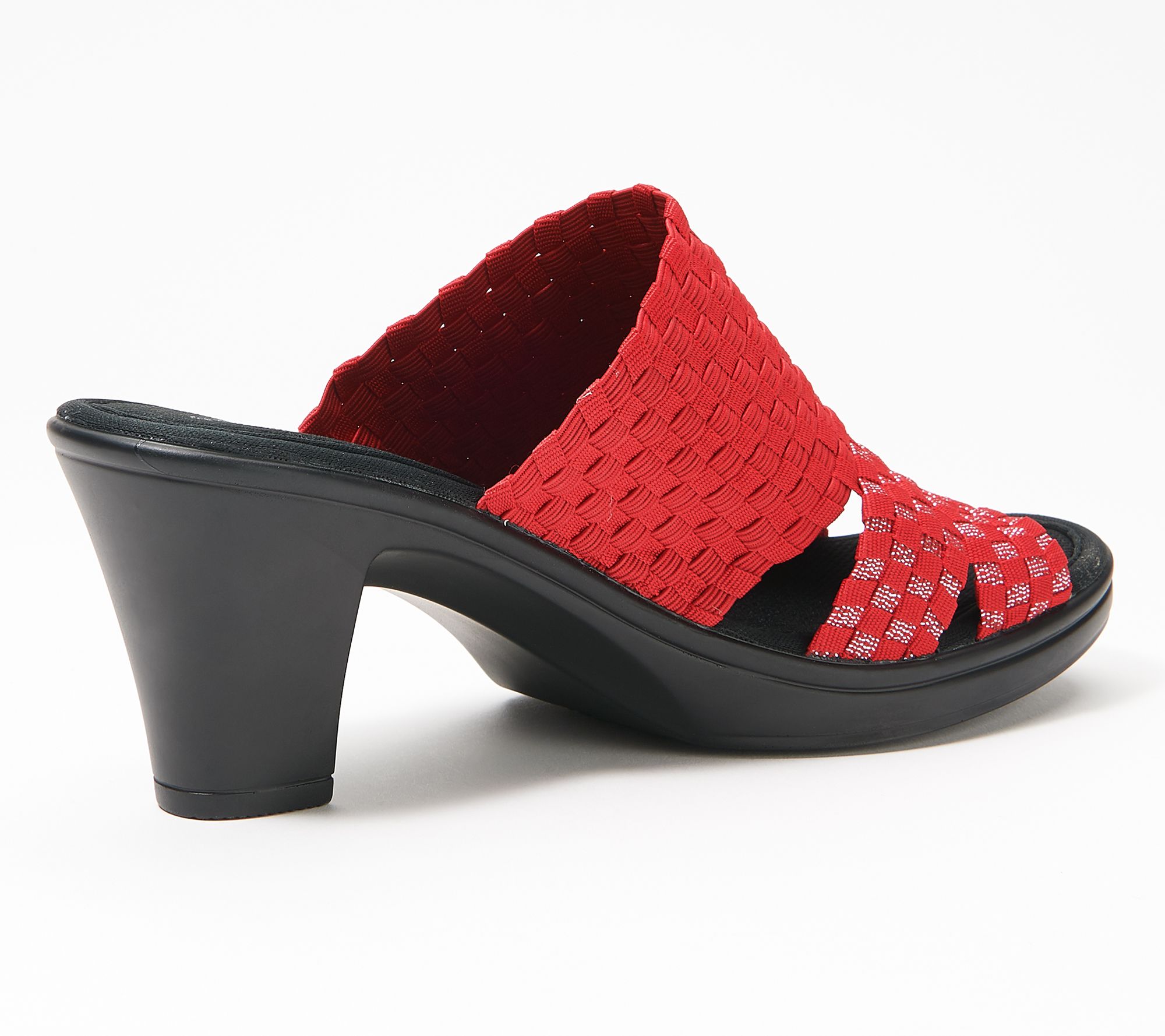 Bernie Mev Shimmer Knit Heeled Sandals - Clarkia - QVC.com