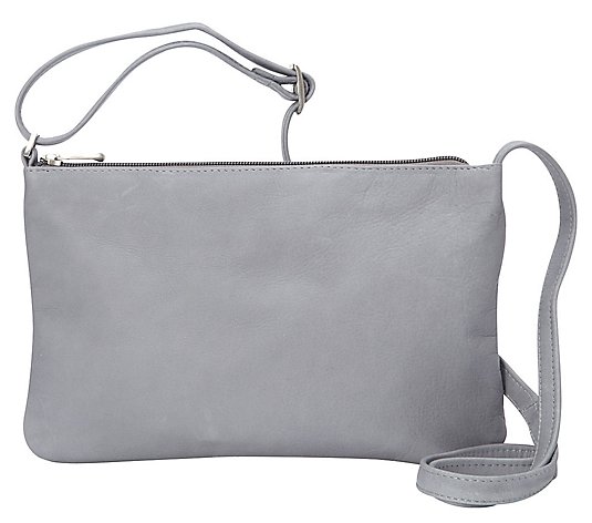 Le Donne Leather Apricot Crossbody Bag - QVC.com