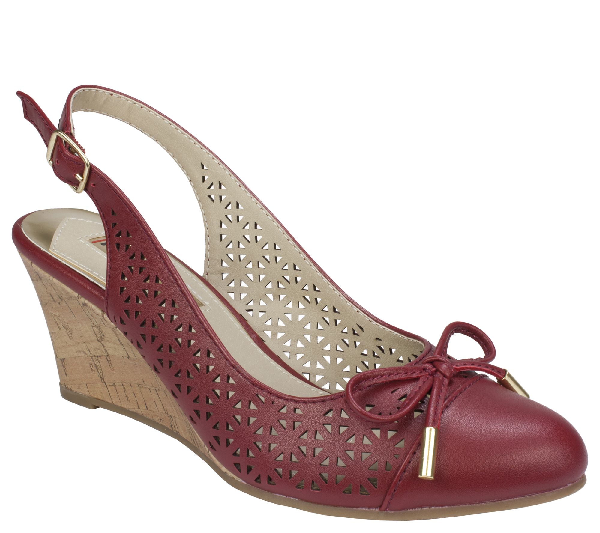 wedge slingback closed toe shoes