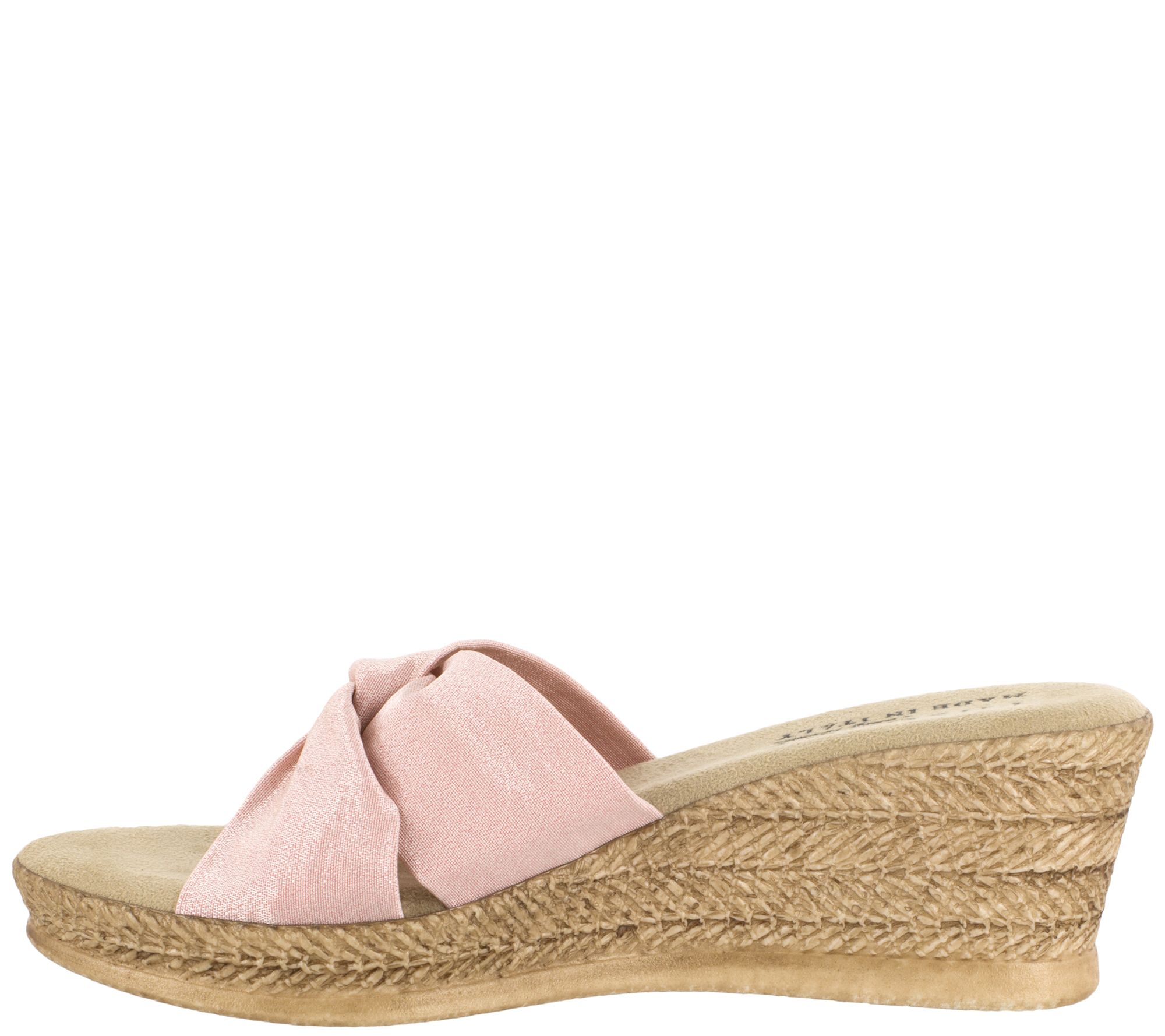 Tuscany by Easy Street Twist Fabric Wedge Sandals - Dinah - QVC.com