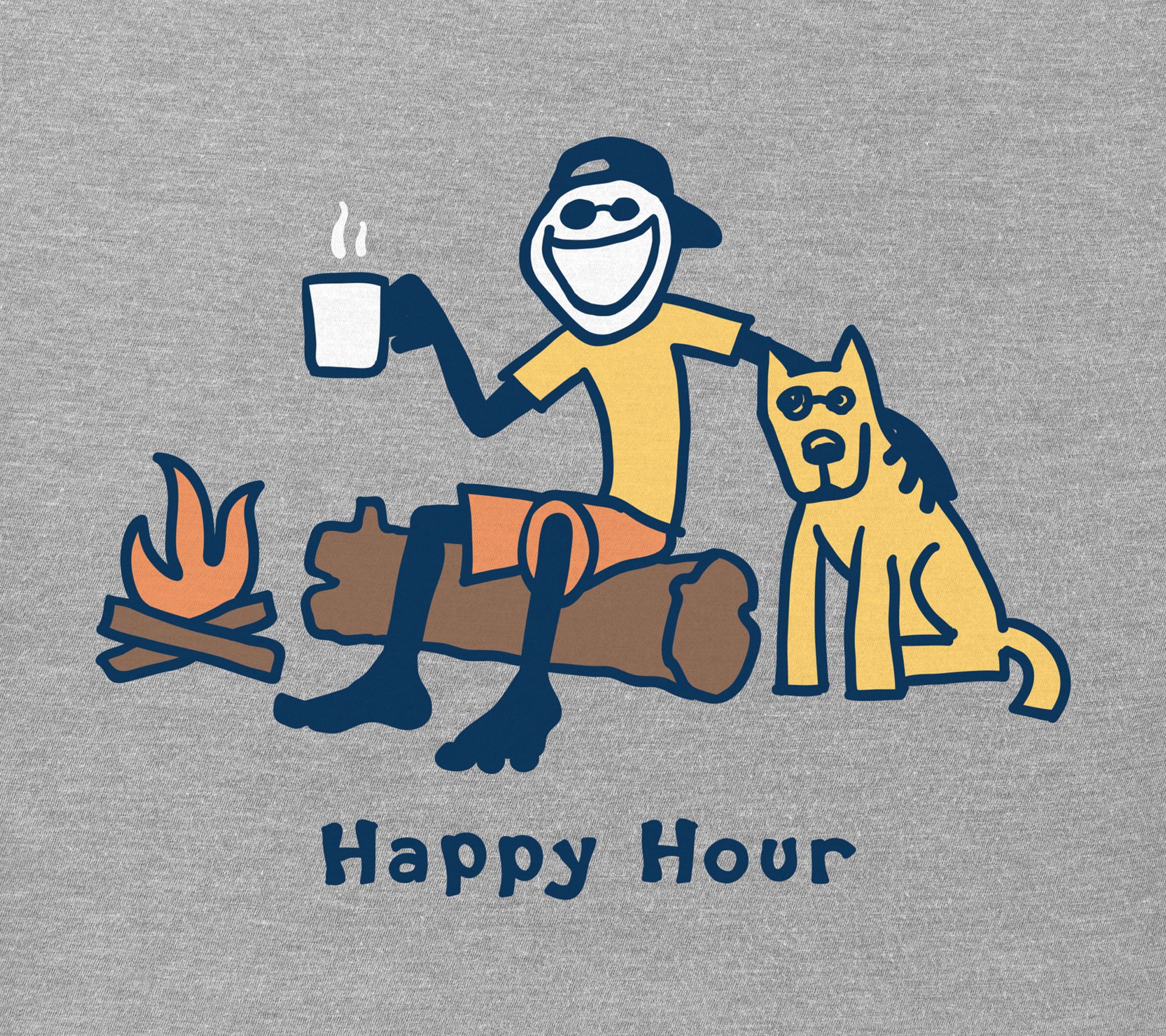 Life is Good Men's Vintage Happy Hour Crusher T-Shirt 