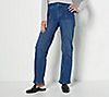 Denim & Co. Easy Stretch Tall Wide-Leg Jeans with Seam Details