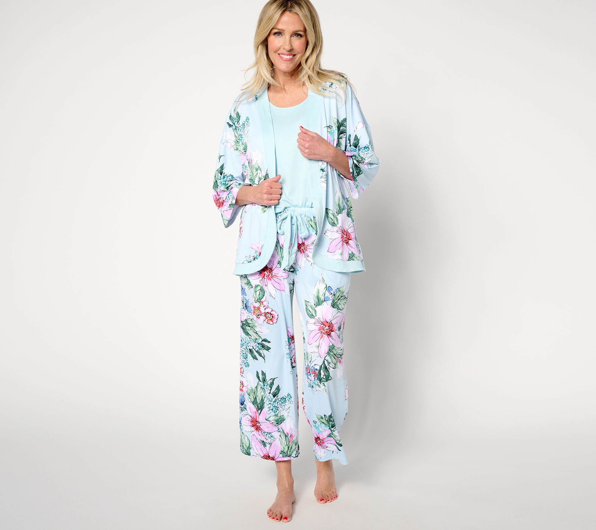 Soft-T and Printed Knit Pant PJ Set Adaptive Clothing for Seniors, Disabled  & Elderly Care