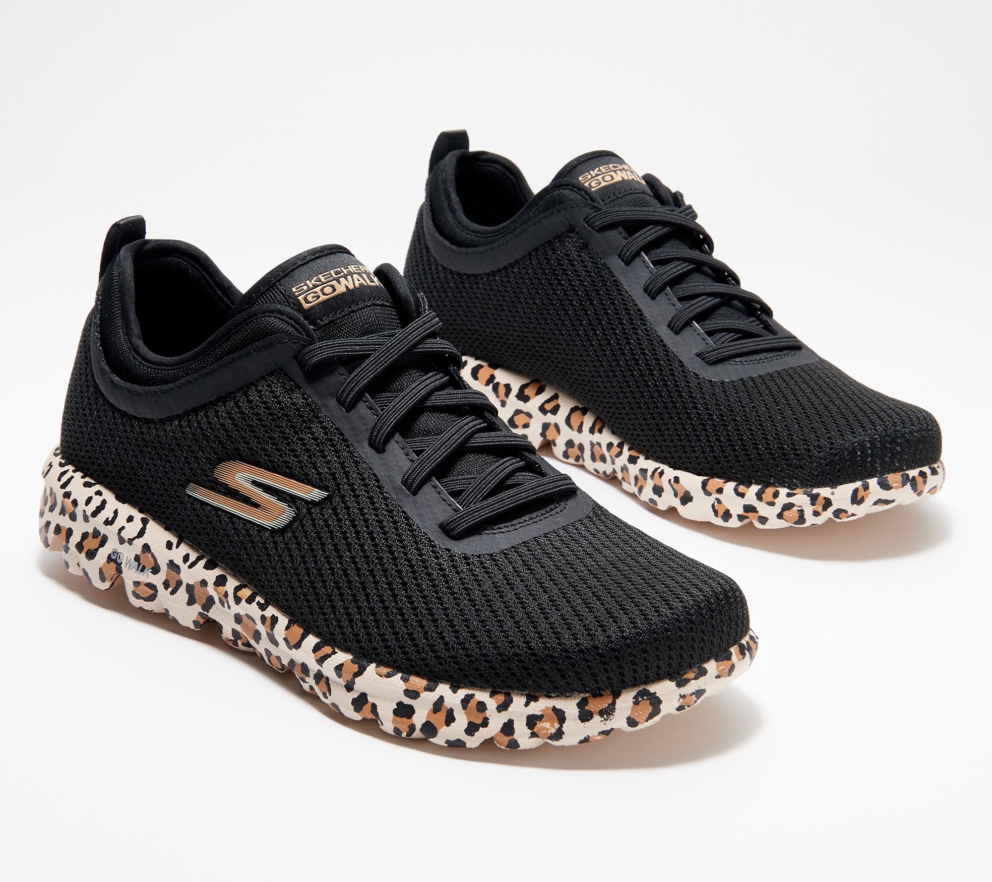 Skechers go shop walk leopard shoes