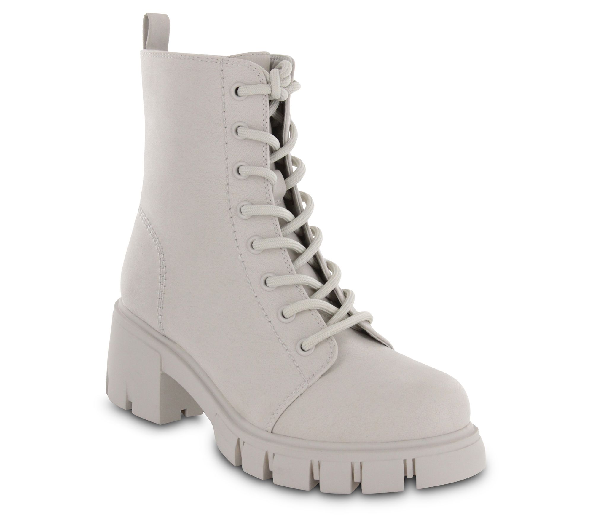 Mia Shoes Stacked Heel Combat Boots - Mila