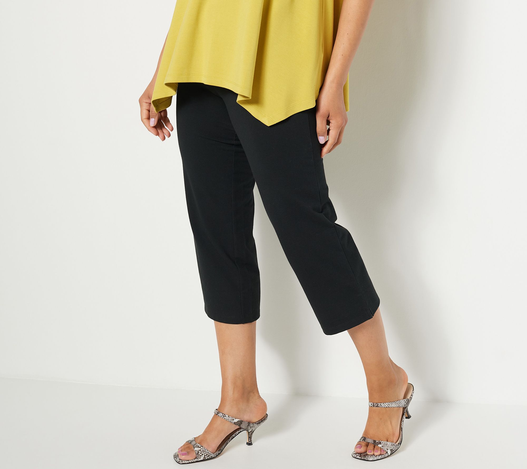 Women with Control Regular Tummy Control Full Leg Crop Pants