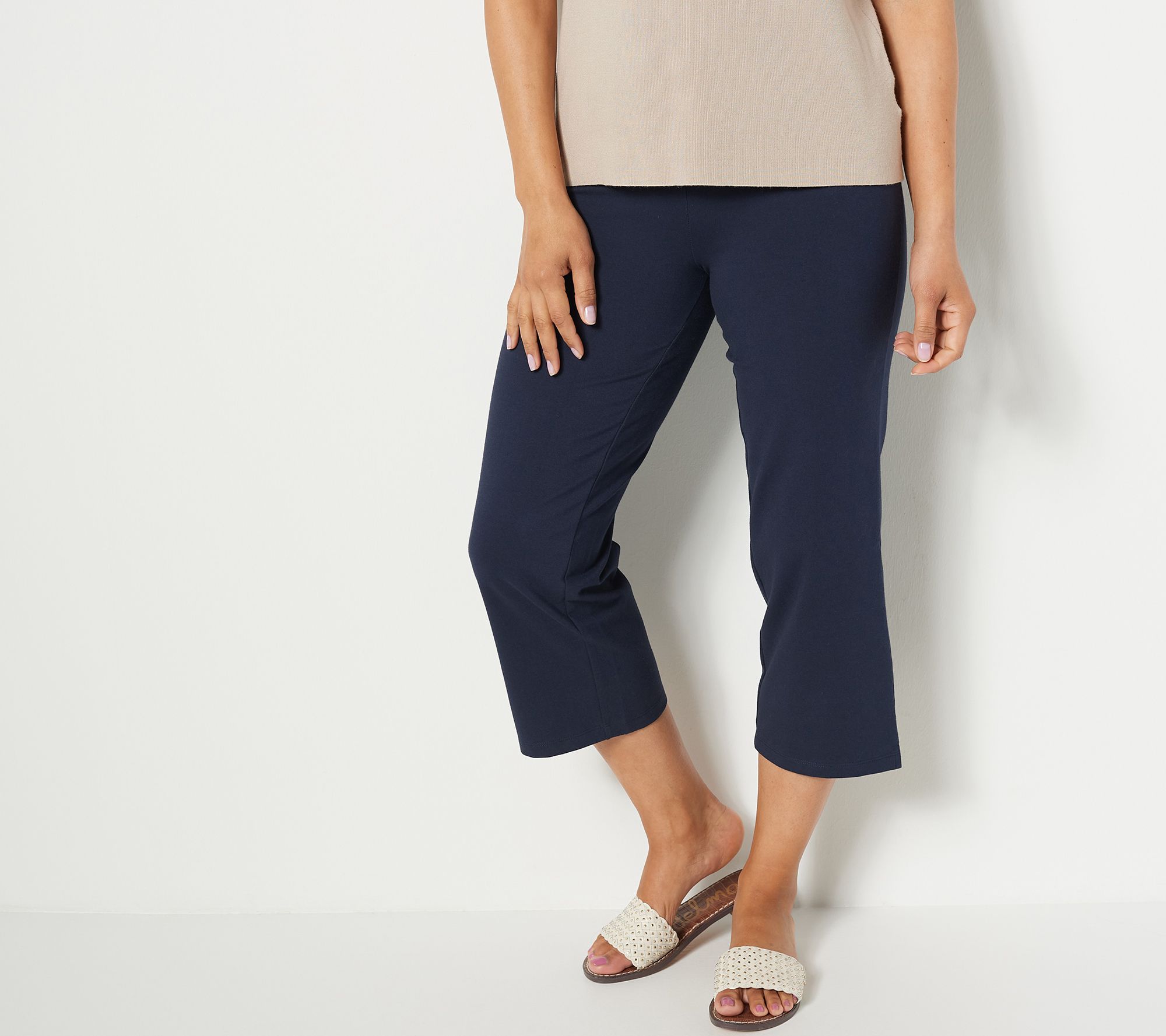 Women with Control Regular Tummy Control Full Leg Crop Pants
