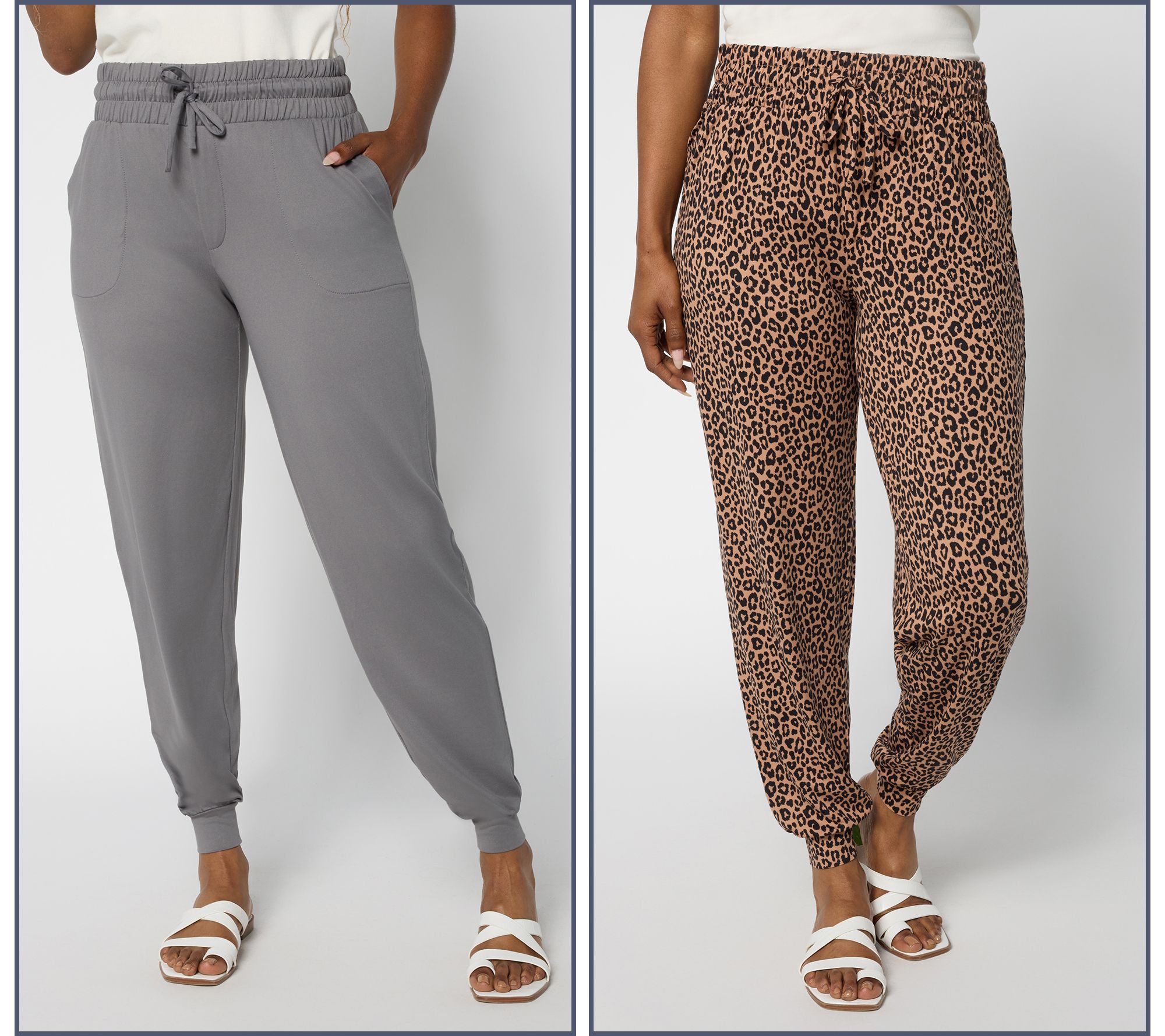 AnyBody Tall Lush Jersey Set of Two Joggers