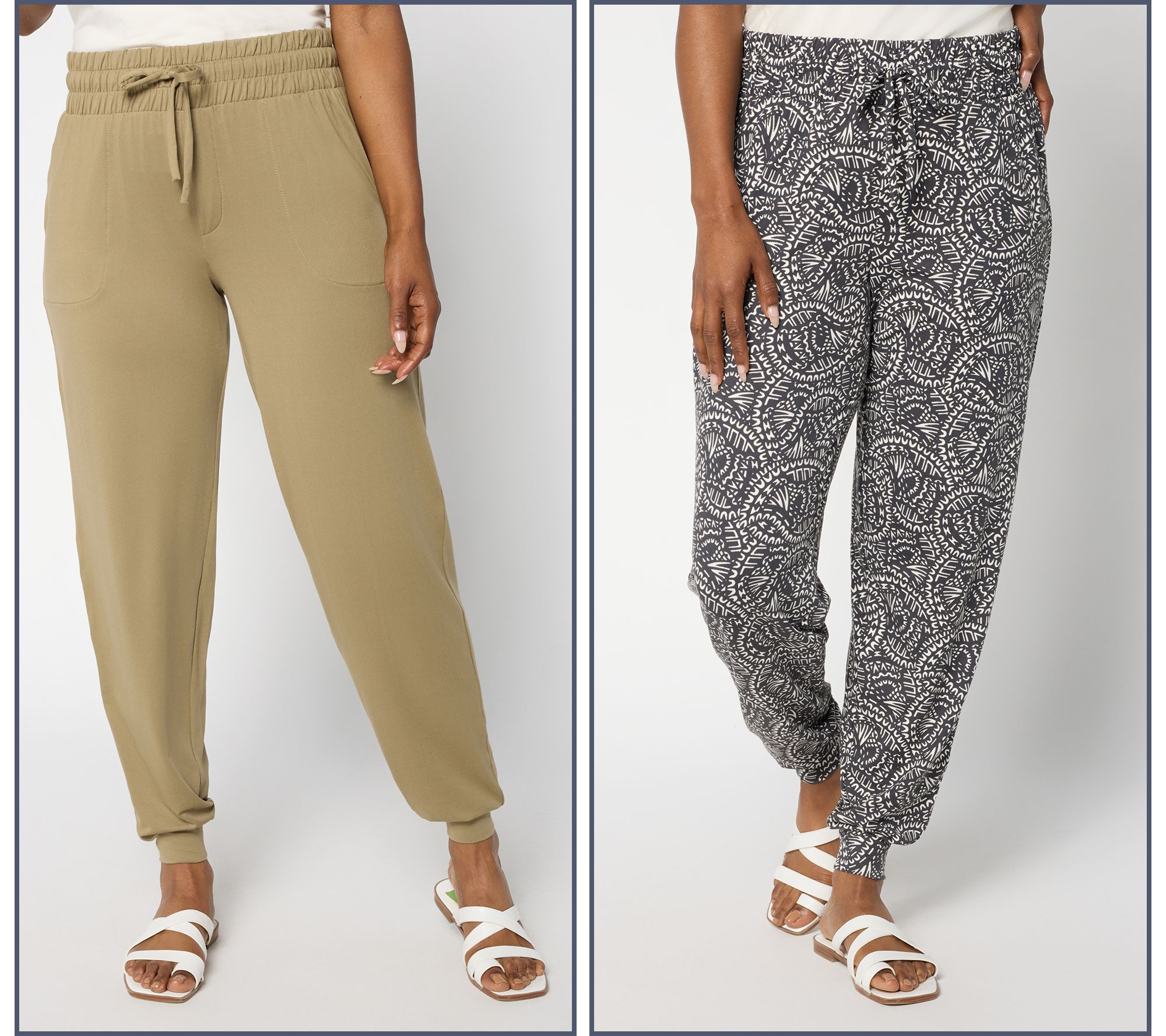 AnyBody Tall Lush Jersey Set of Two Joggers