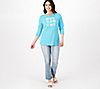 Quacker Factory Tic Tac Toe Sequin Embellished 3/4 Sleeve Top, 2 of 3