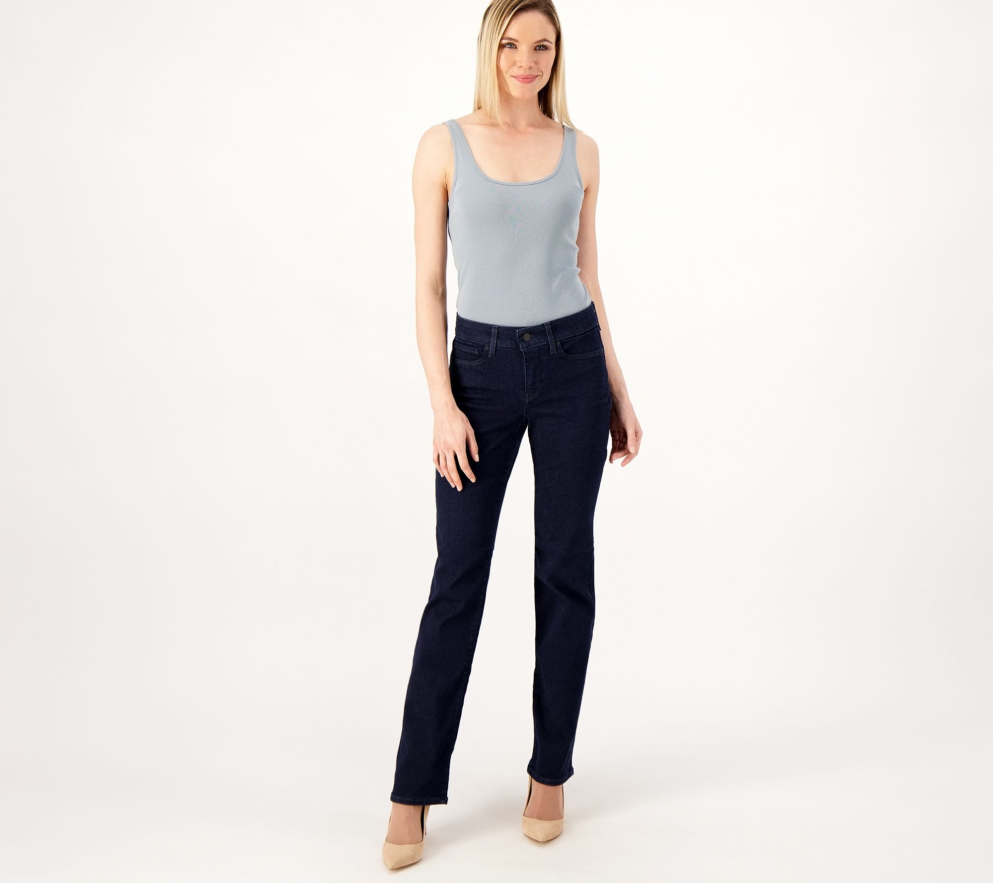 Marilyn Straight Jeans In Tall With 36 Inseam - Rinse Blue