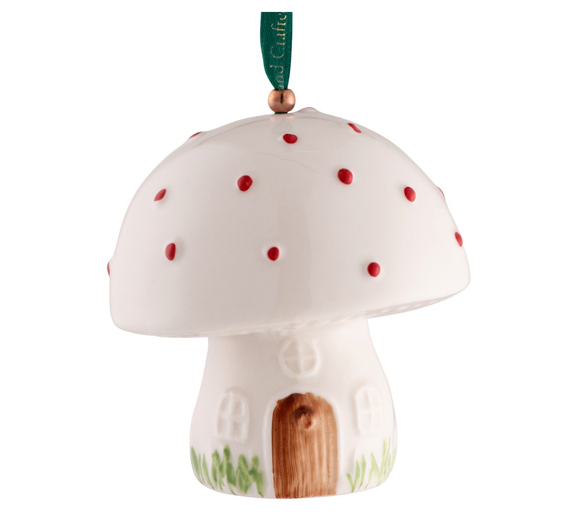 Belleek Pottery Toadstool Hanging Ornament