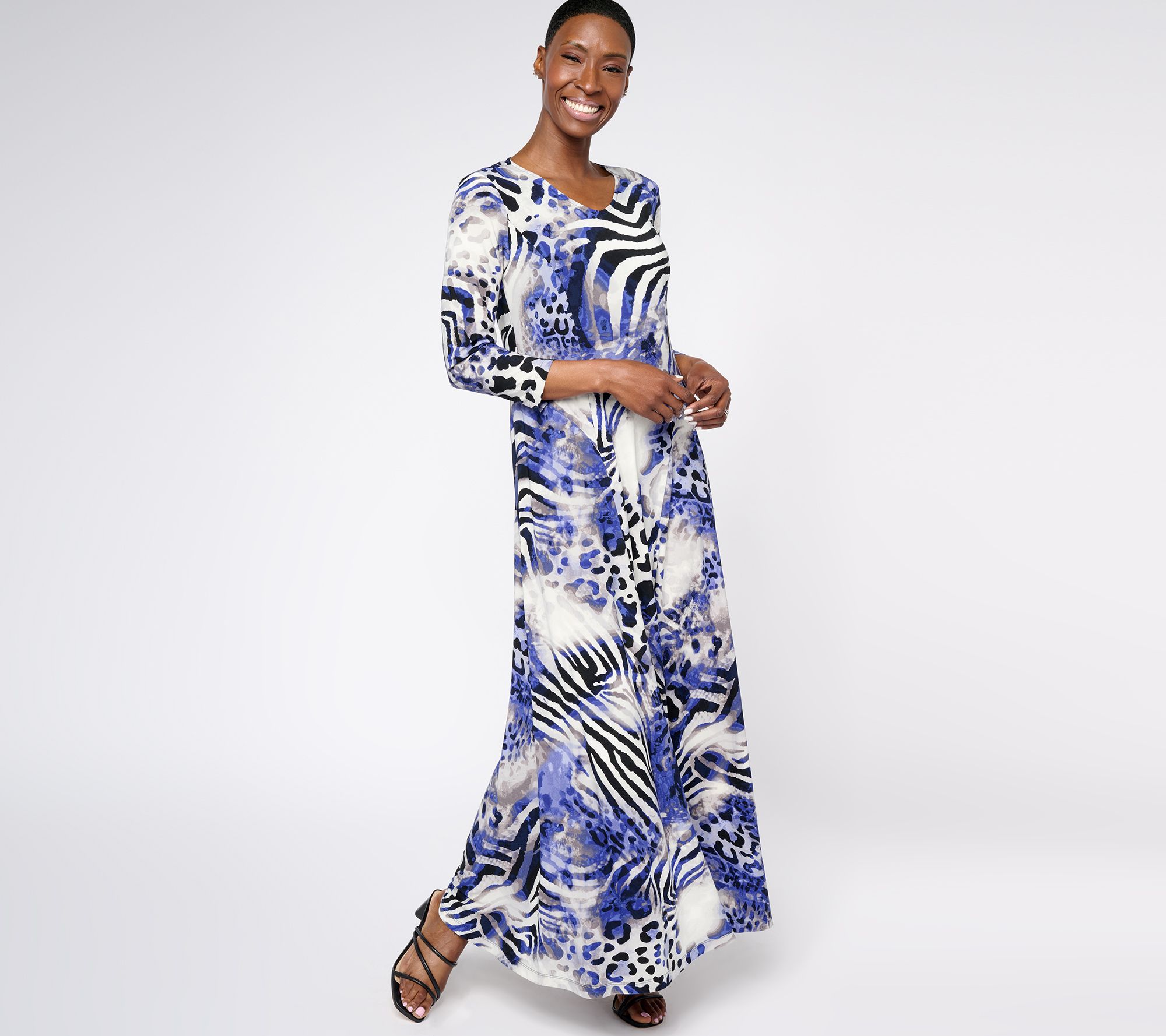 Attitudes by Renee Global Illusions Como Jersey Maxi Dress