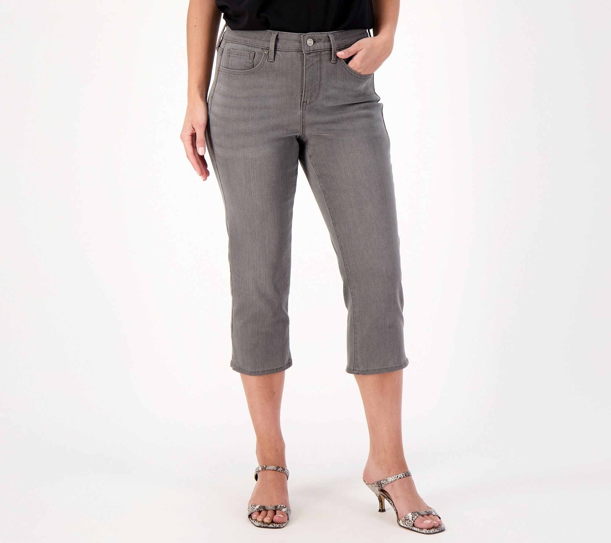 NYDJ Curves 360 Slim Straight Capri Jeans- Caliente 
