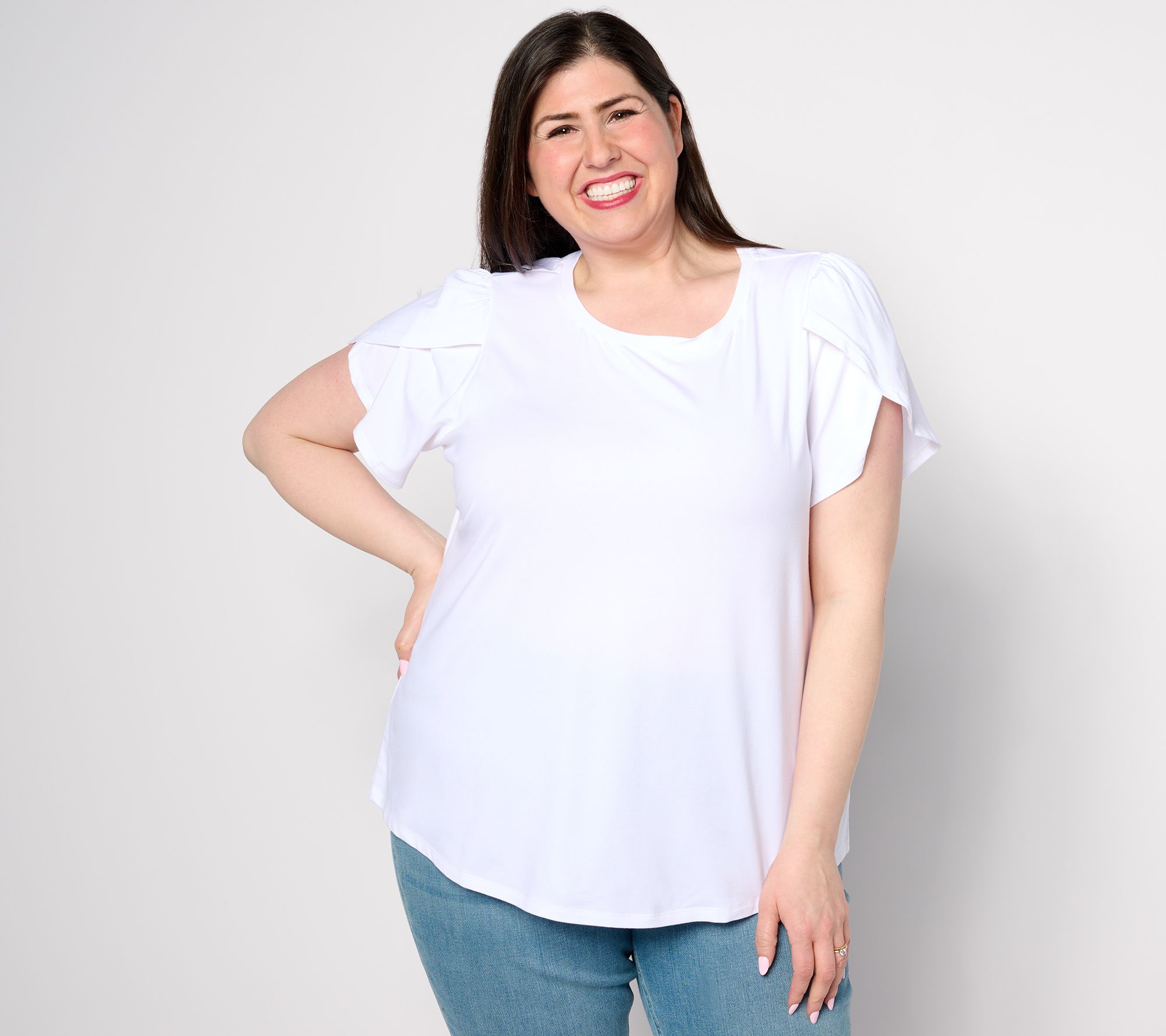 Belle Beach by Kim Gravel Primabelle Knit Tulip Sleeve Top