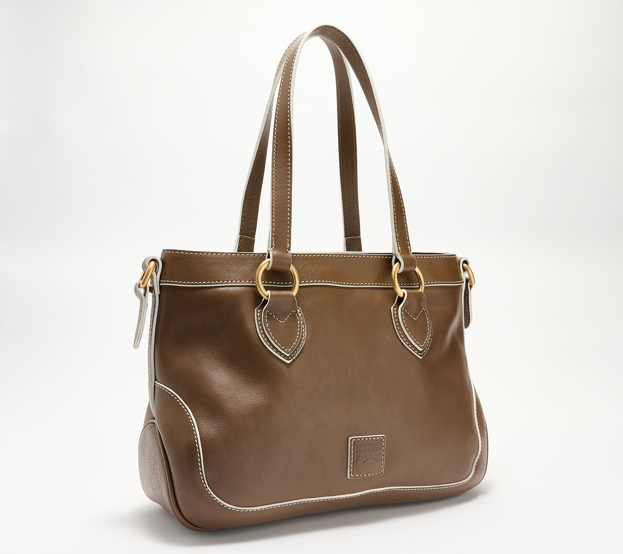 As Is Dooney Bourke Florentine Leather Shopper Bag QVC