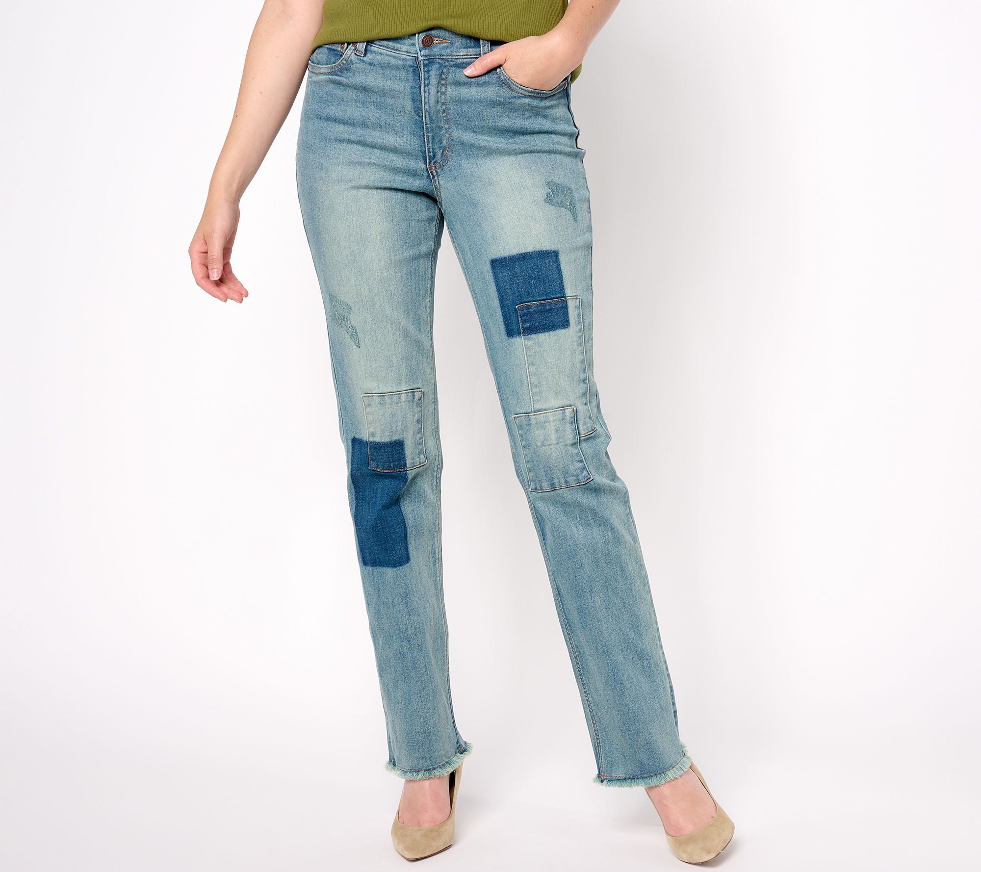 "As Is" Canyon Retreat Heartland Denim Patchwork Detail Jean