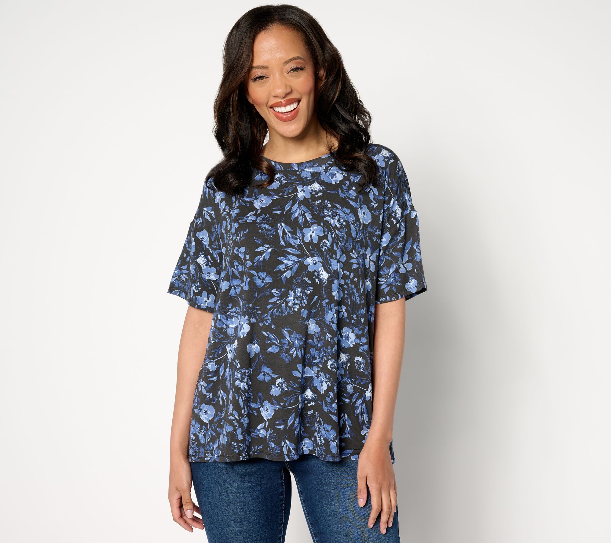 nicole by Nicole Miller Luxe Modal Drop Shoulder Tee