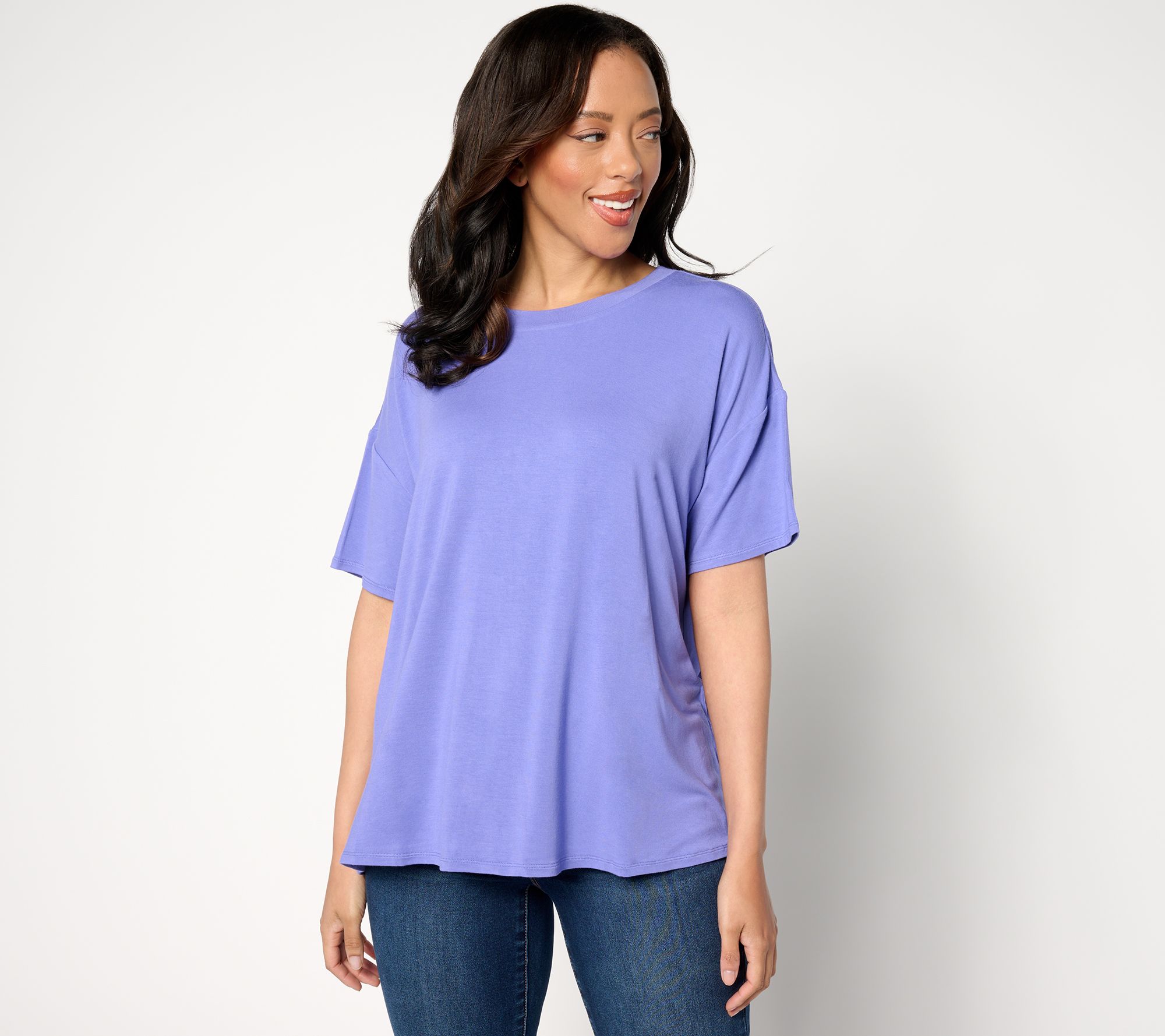 nicole by Nicole Miller Luxe Modal Drop Shoulder Tee