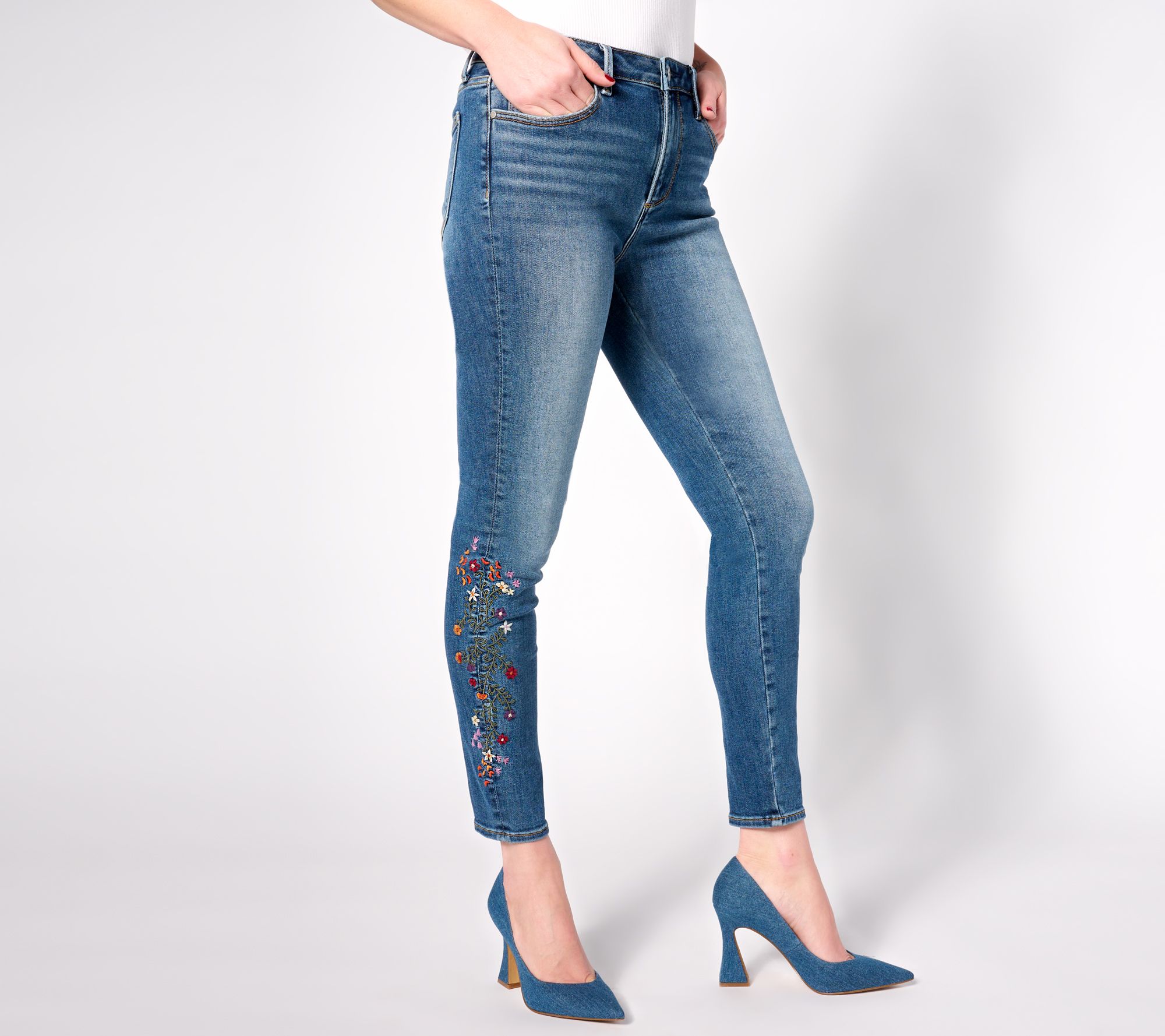 "As Is" Driftwood Jeans Jackie Skinny Jean - Strawberry