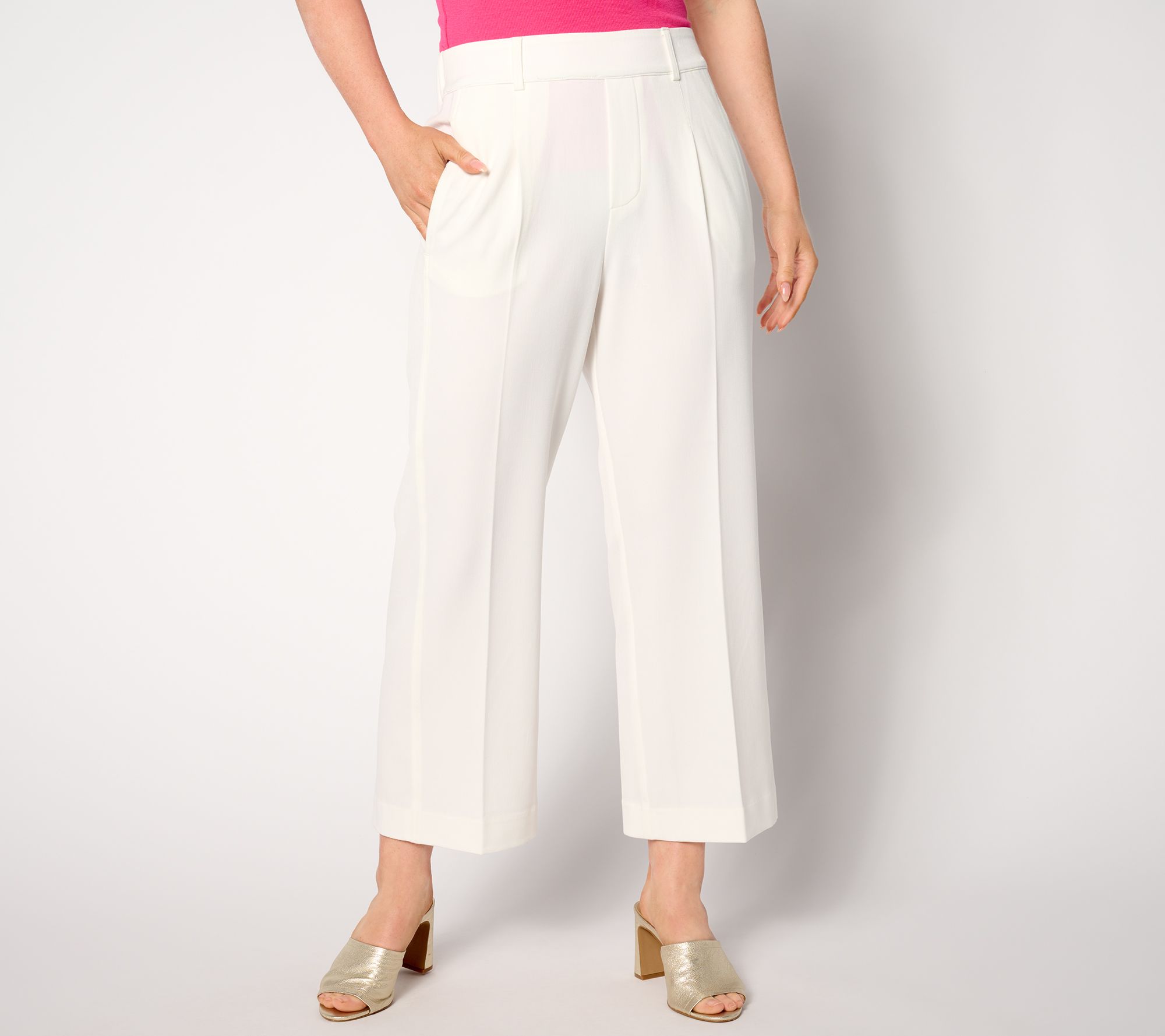 "As Is" NIC+ZOE Avenue Summer Wide Leg Crop Trouser