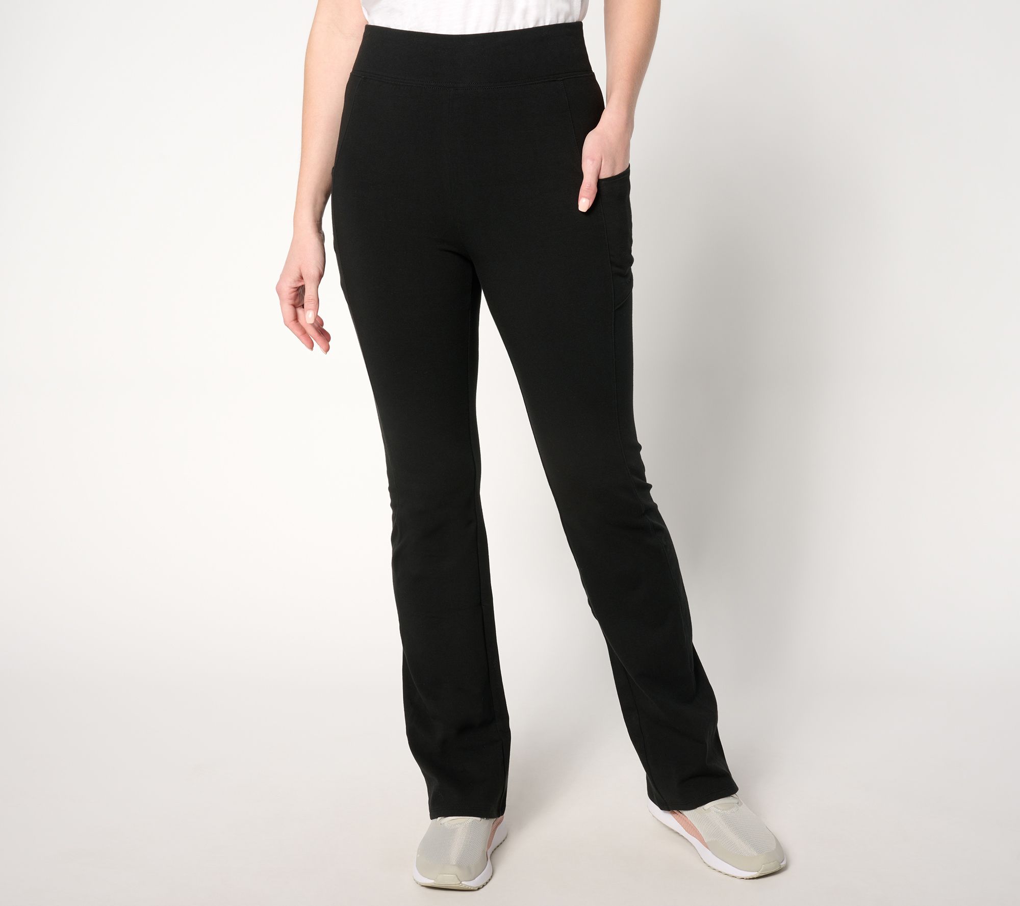 "As Is" Denim & Co. Active Tall Duo Stretch Lightly Boot Pant